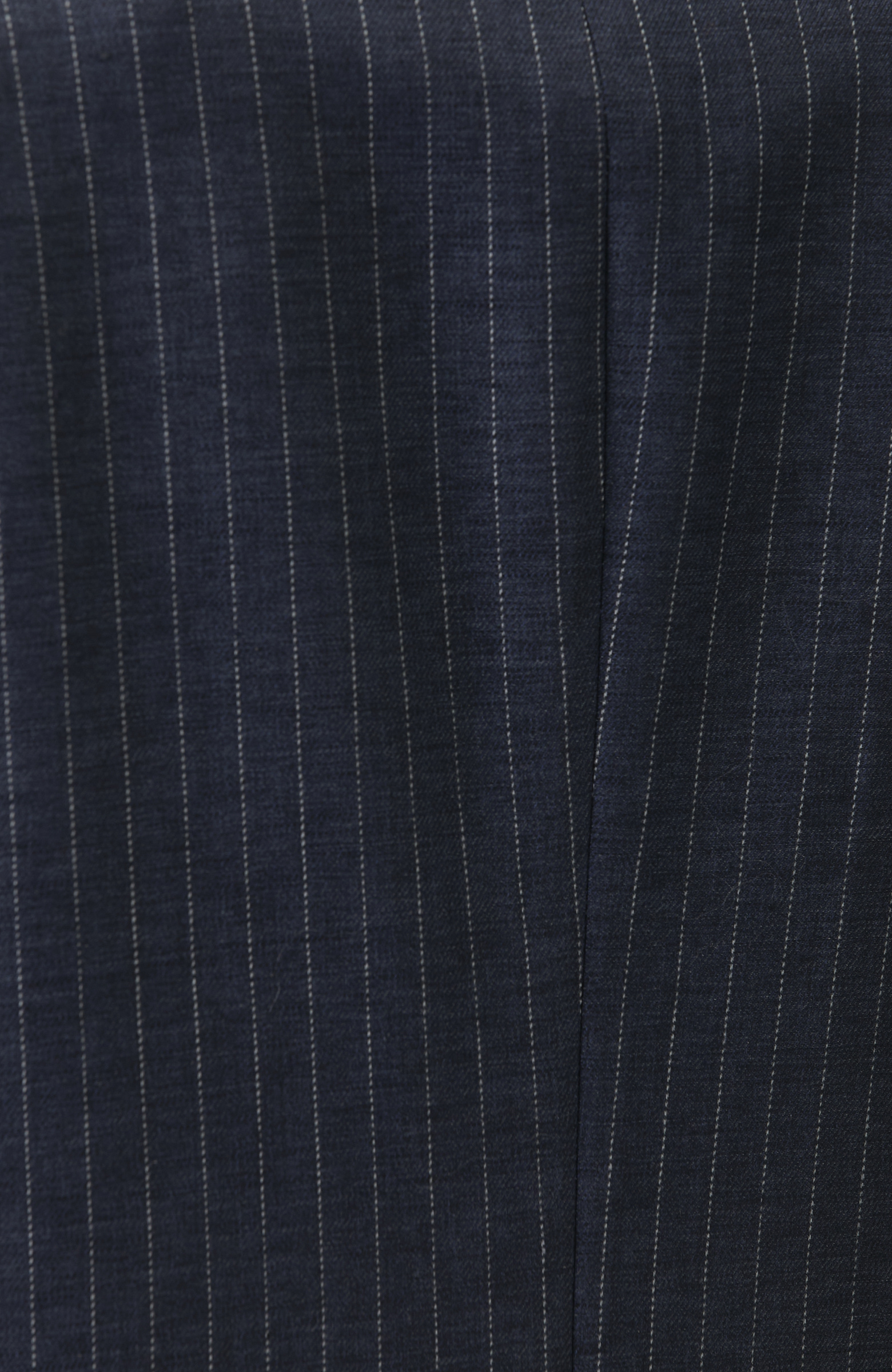 Navy Blue Limited Fabric Striped Linen Suit