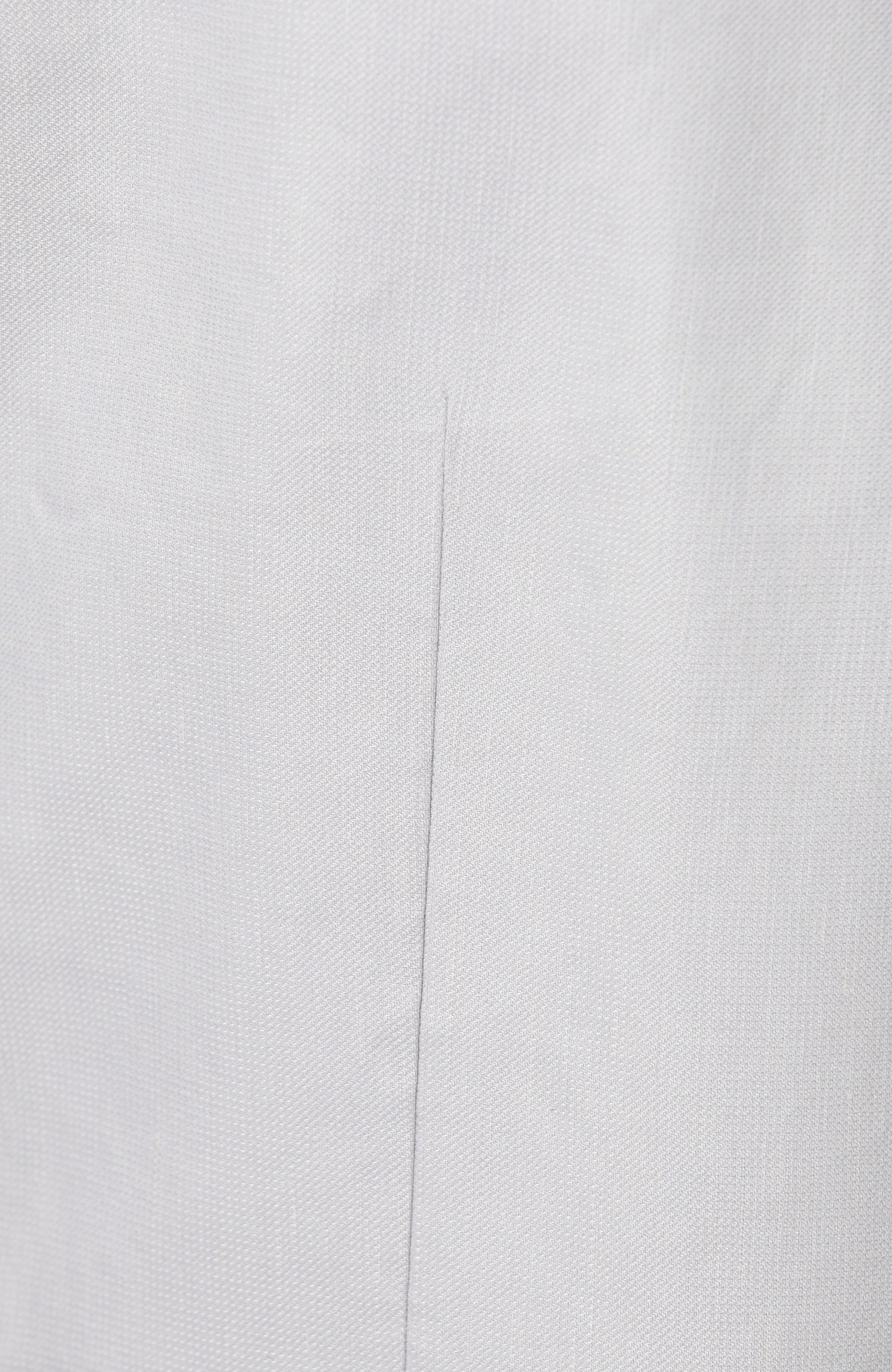 Gri Keten Karışımlı Pileli Takım Elbise