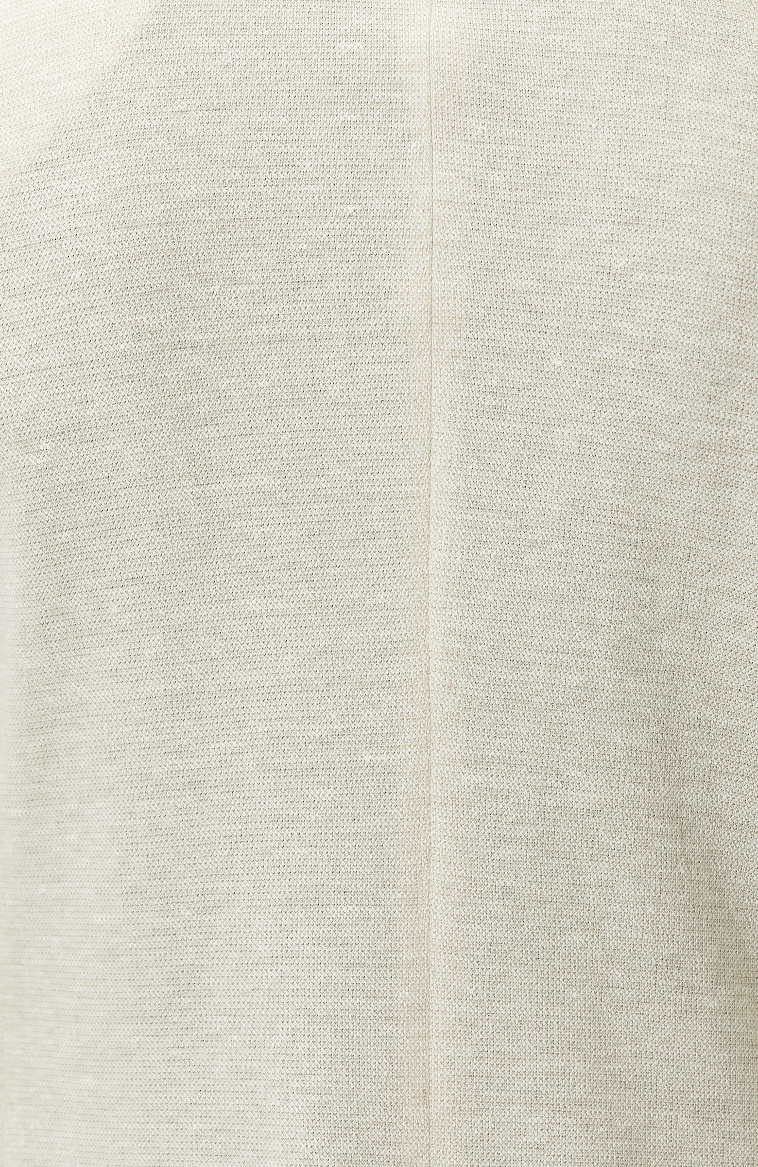 Beige Linen Blend Knitted Jacket