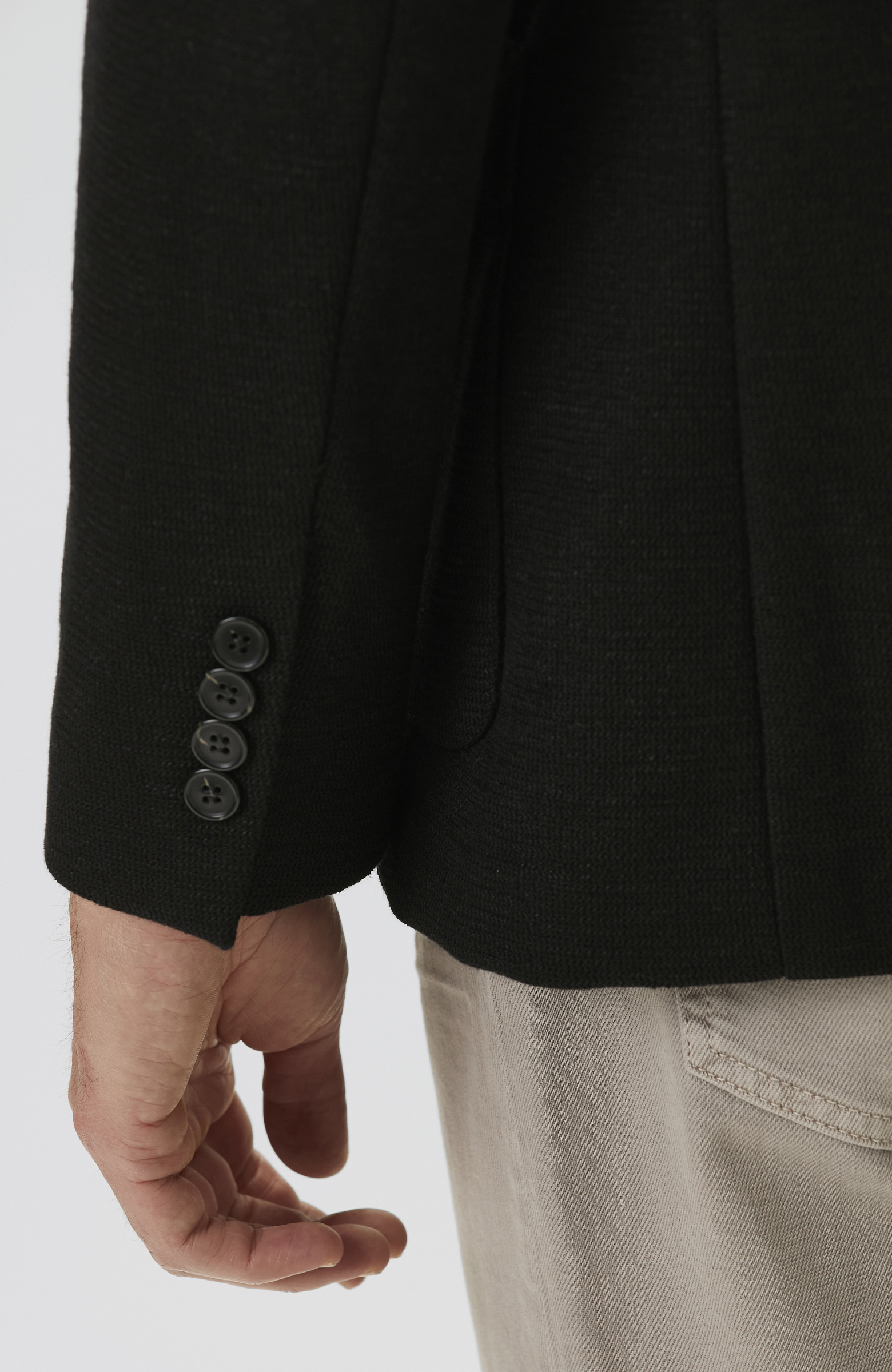 N-Green Black Linen Blend Knitted Jacket