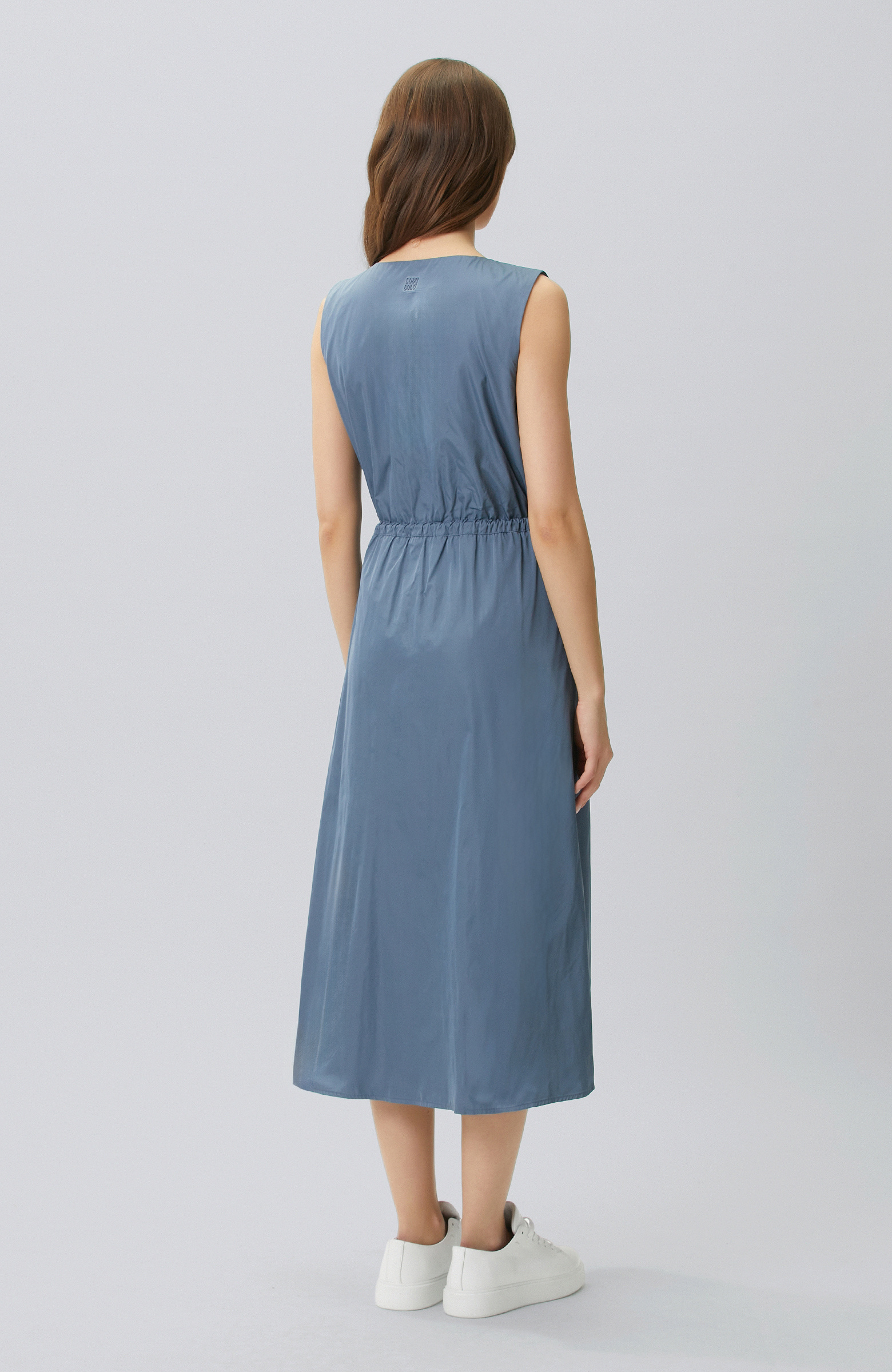 N-Tech Mavi Fermuar Detaylı Elbise
