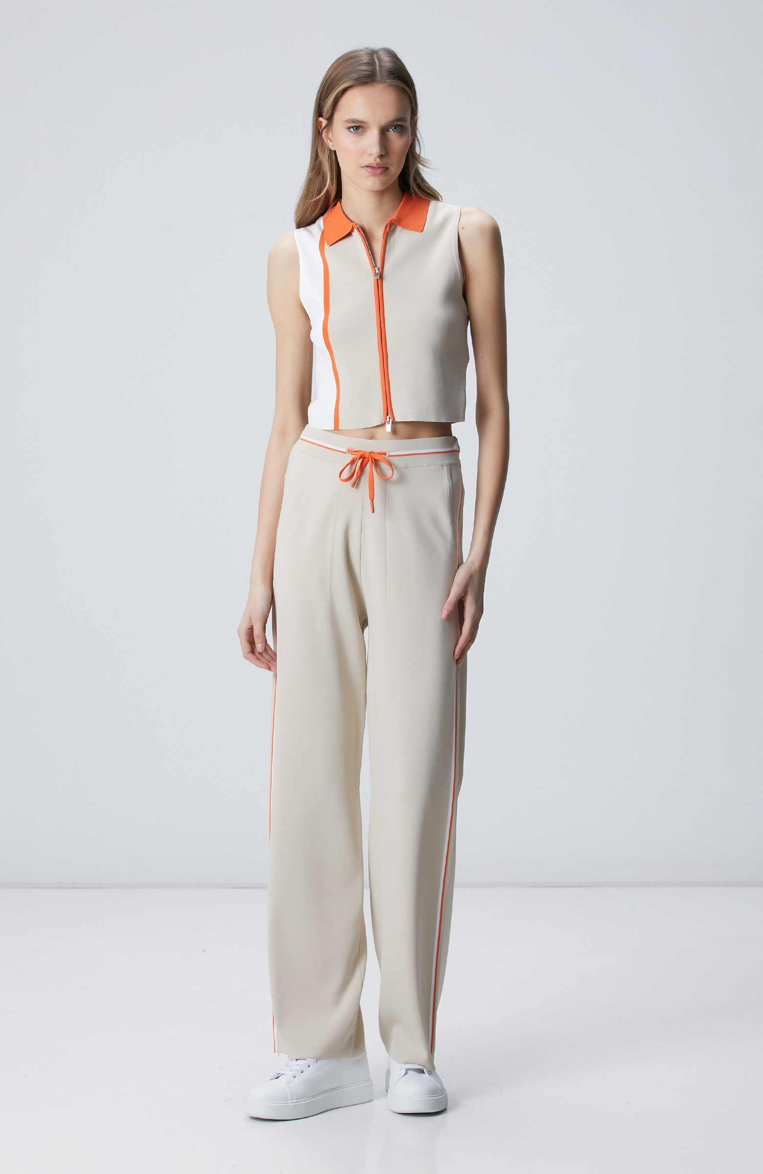 N-Tech Bej Triko Eşofman Altı