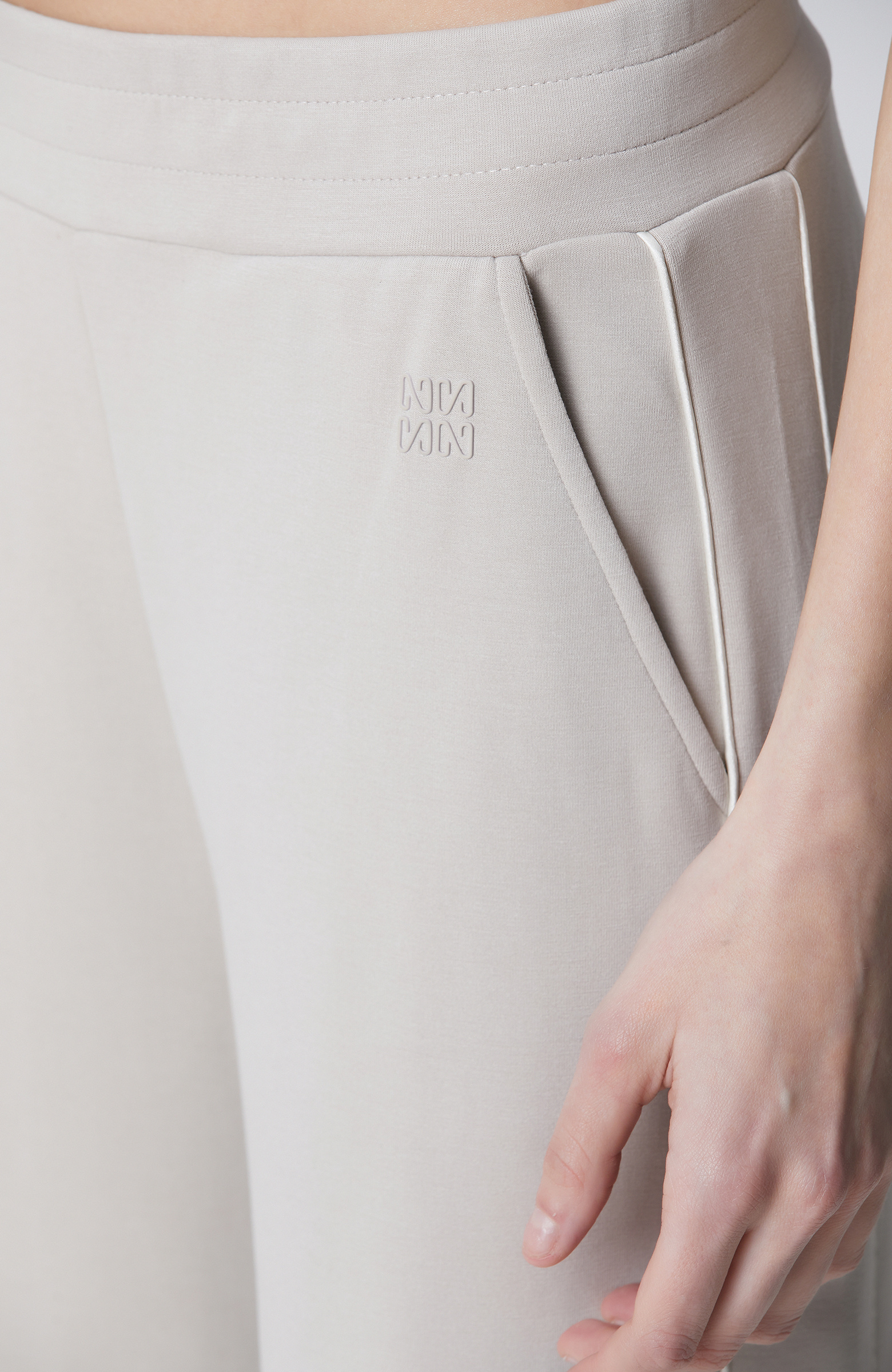 Taş Modal Karışımlı Biye Detaylı Eşofman Altı