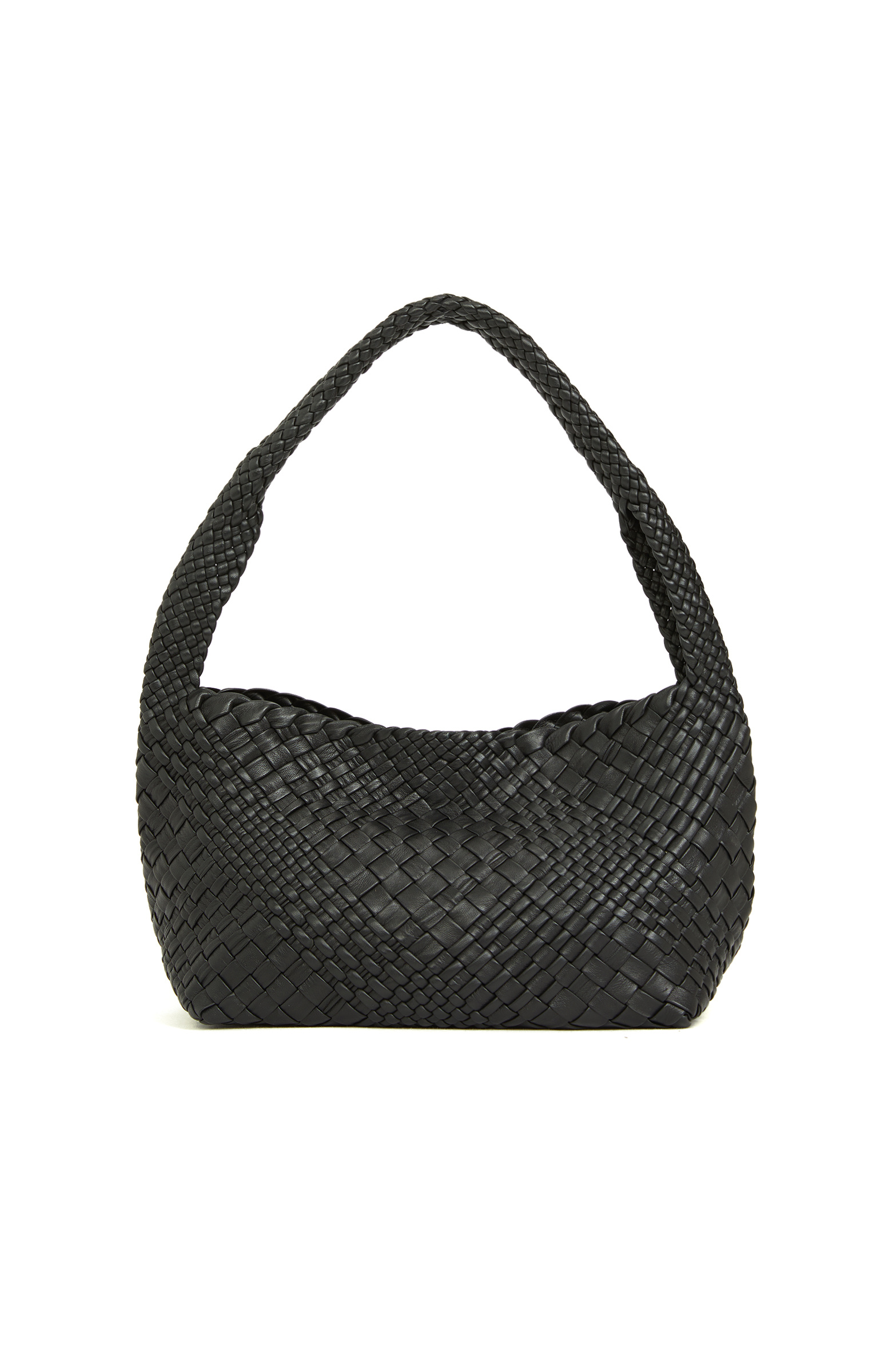 Black Women's Knitted Leather Mini Bag