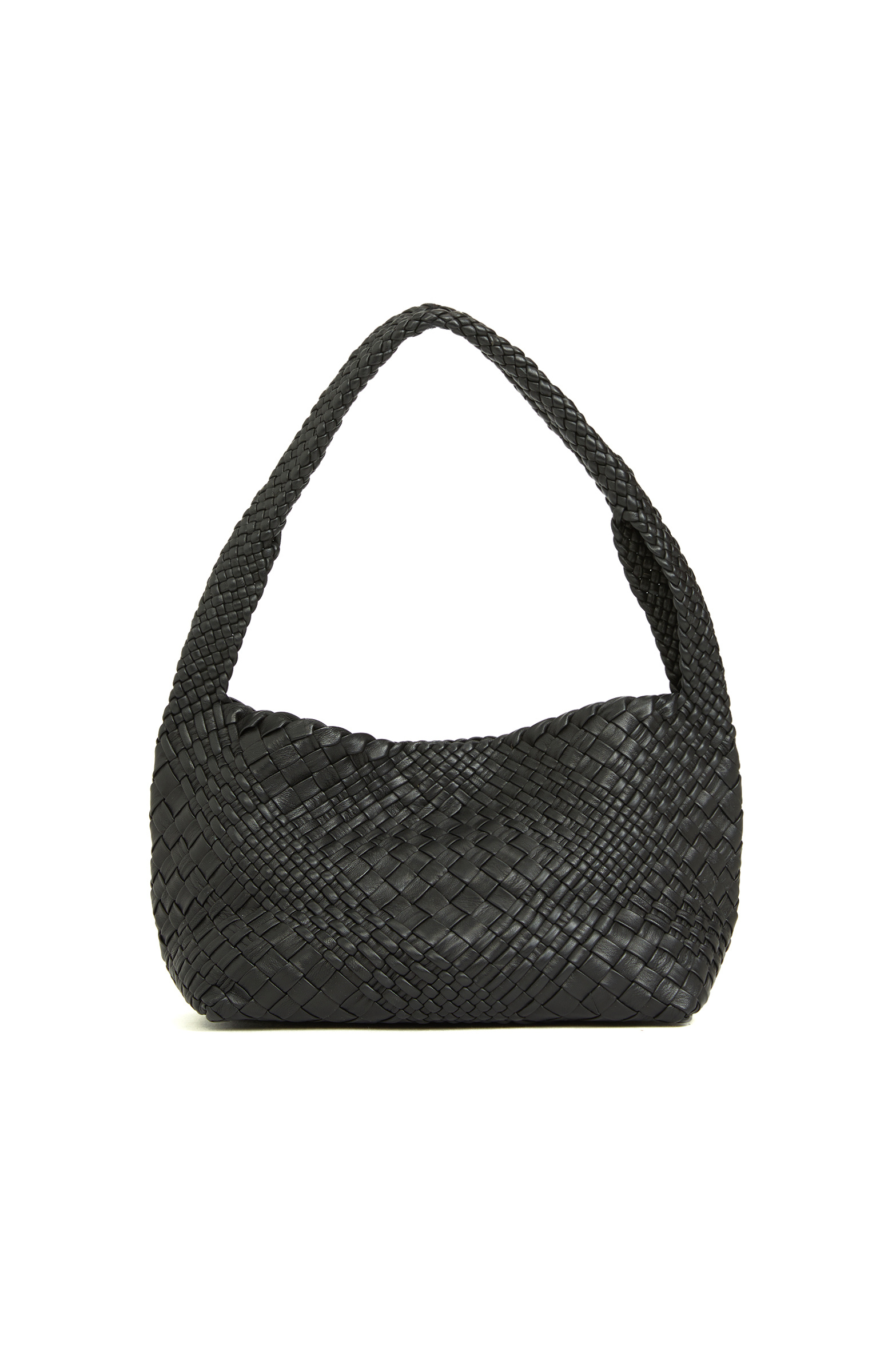 Black Women's Knitted Leather Mini Bag
