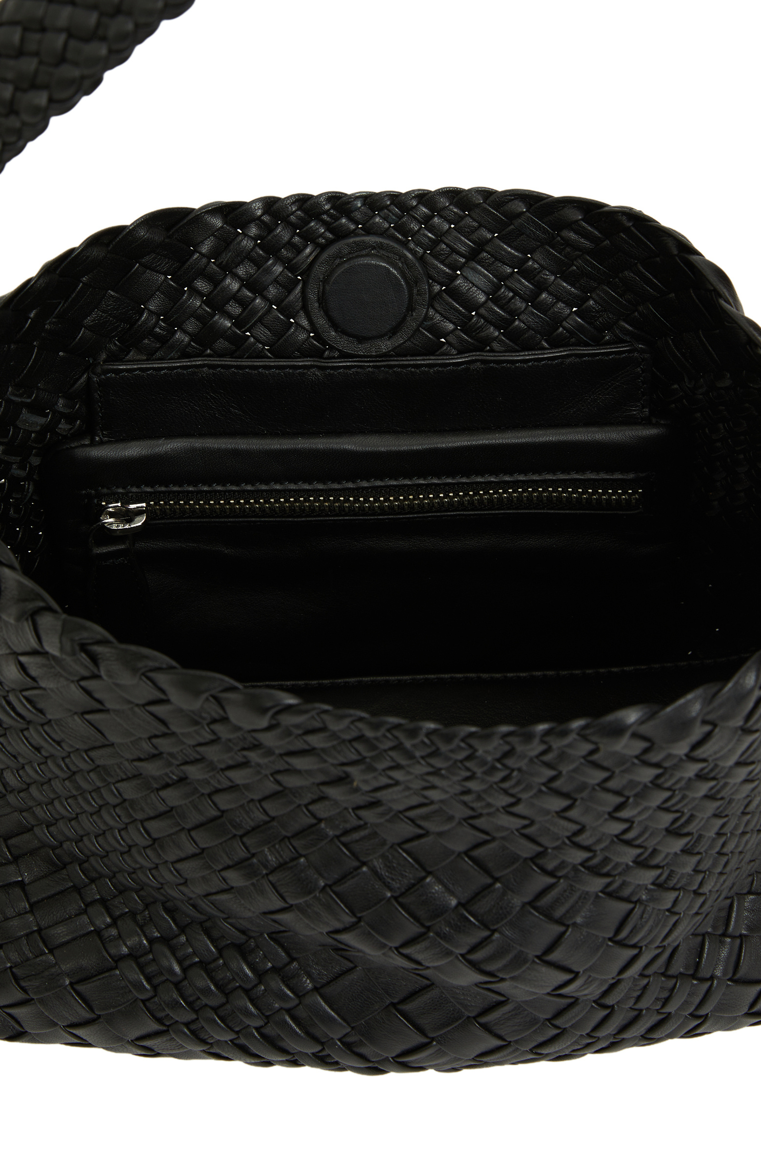 Black Women's Knitted Leather Mini Bag