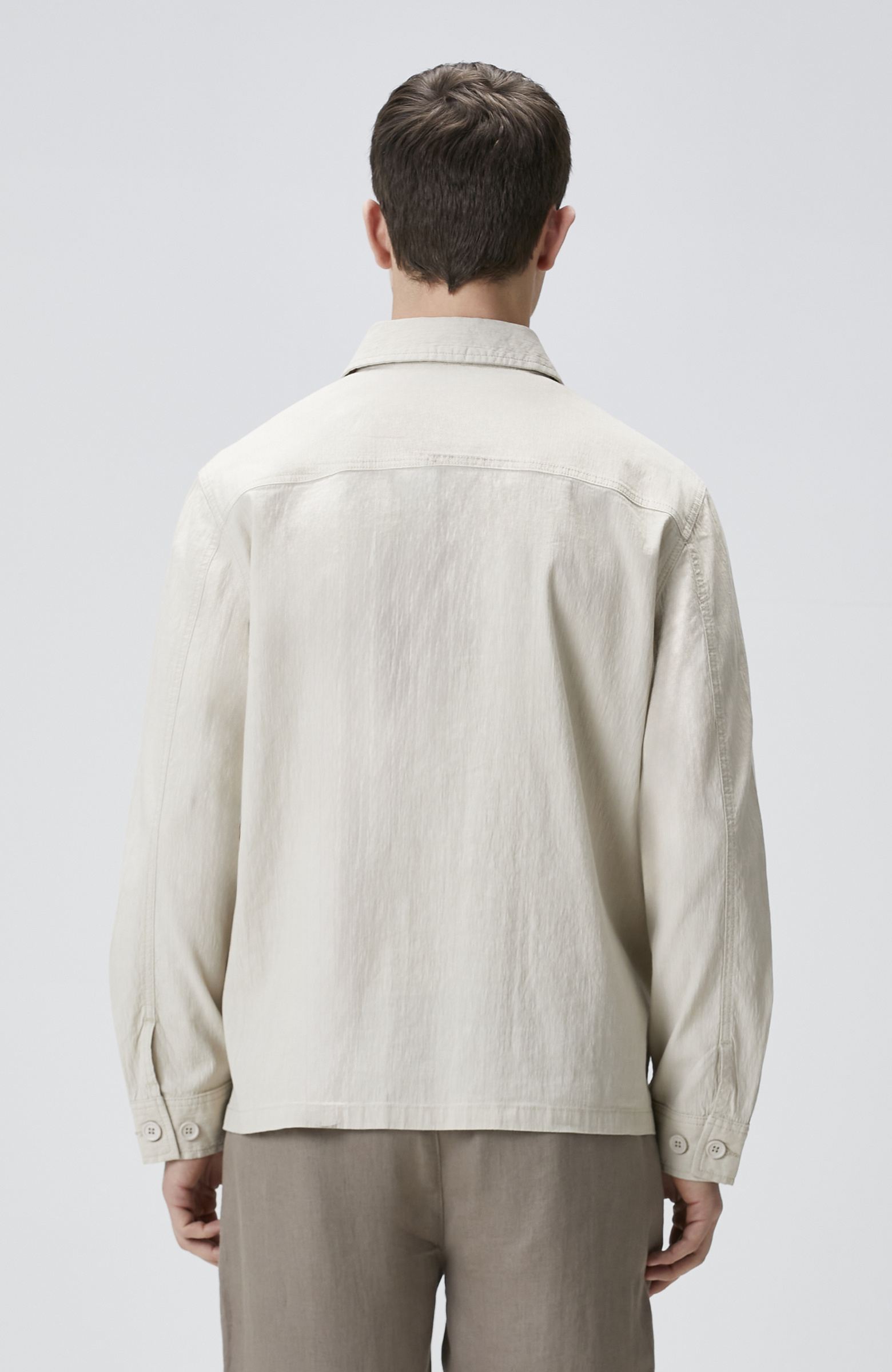 Taş Keten Karışımlı Dış Gömlek