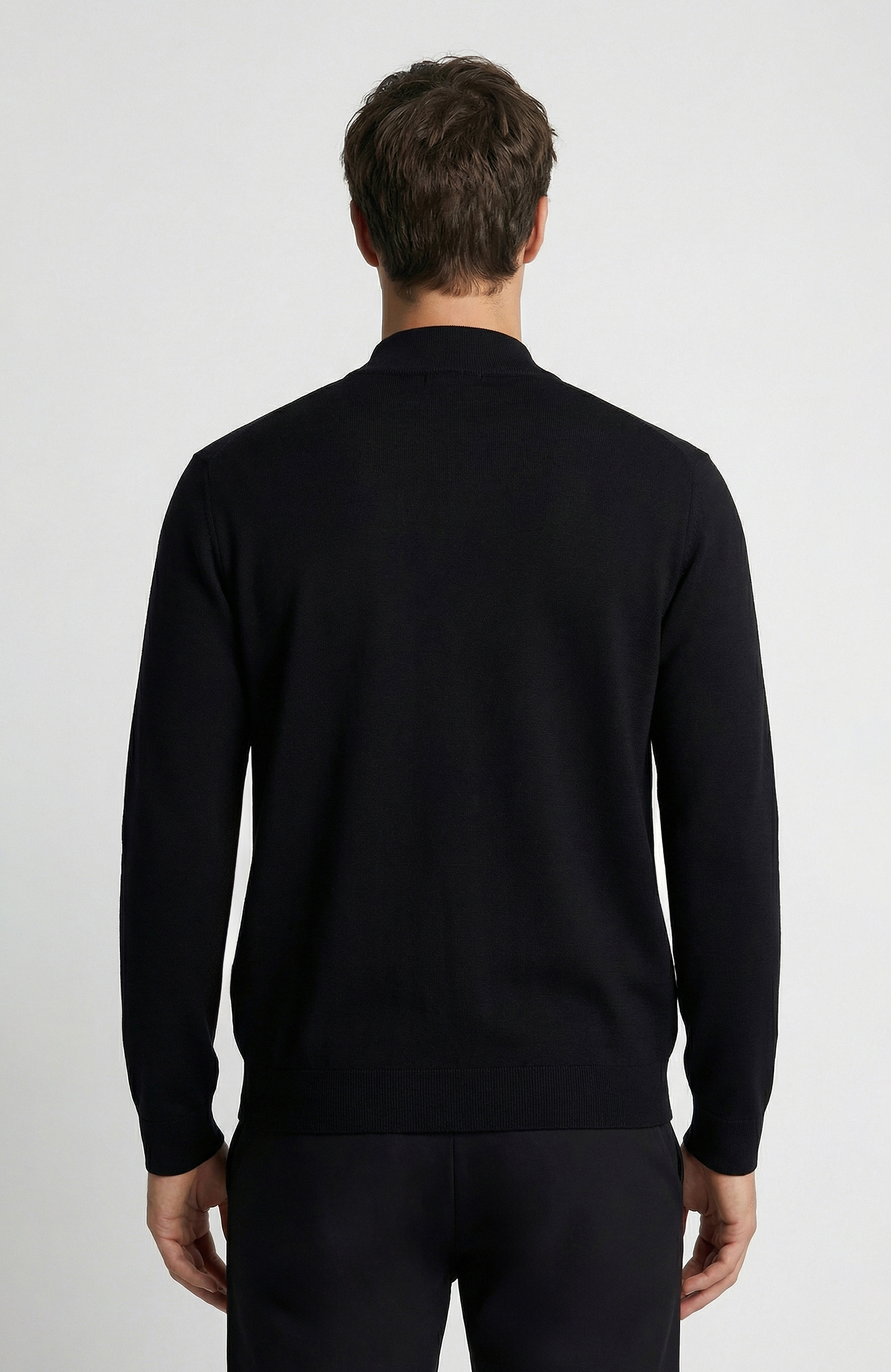 N-Tech Siyah Çıtçıtlı Triko Hırka