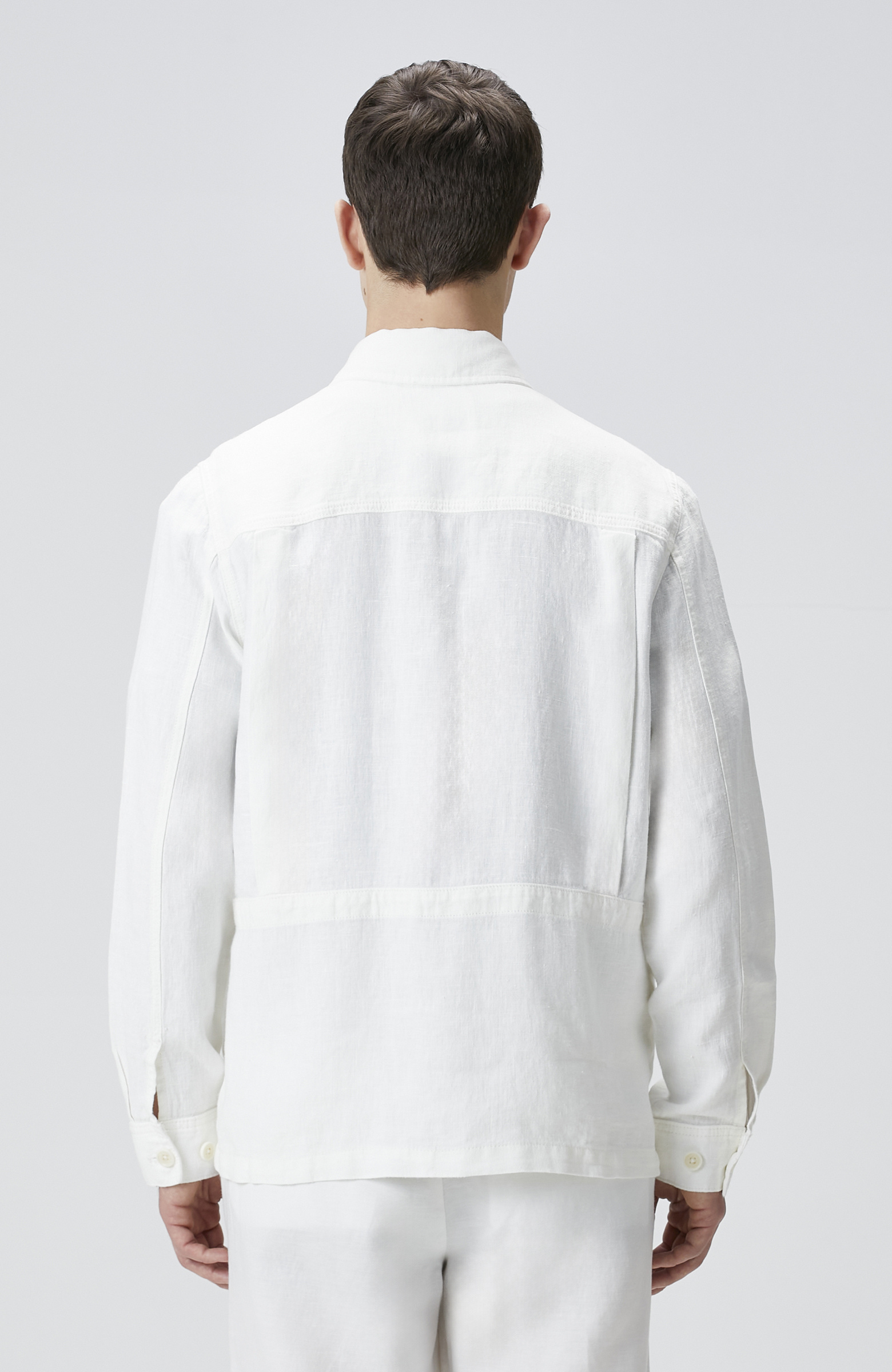 Ekru Keten Dış Gömlek