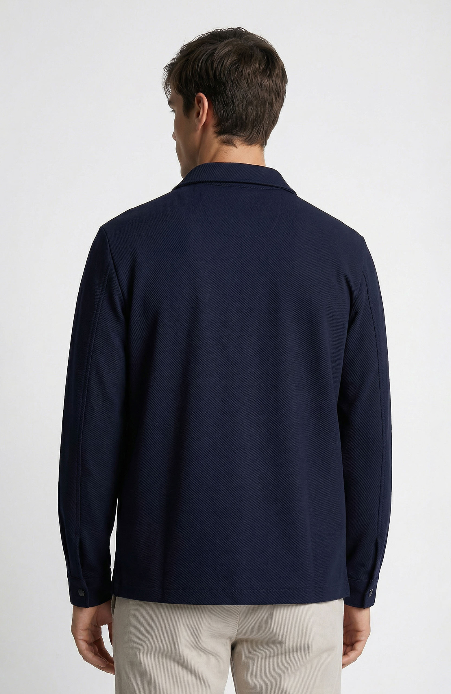 N-Tech Lacivert Çift Cepli Çıtçıtlı Dış Gömlek