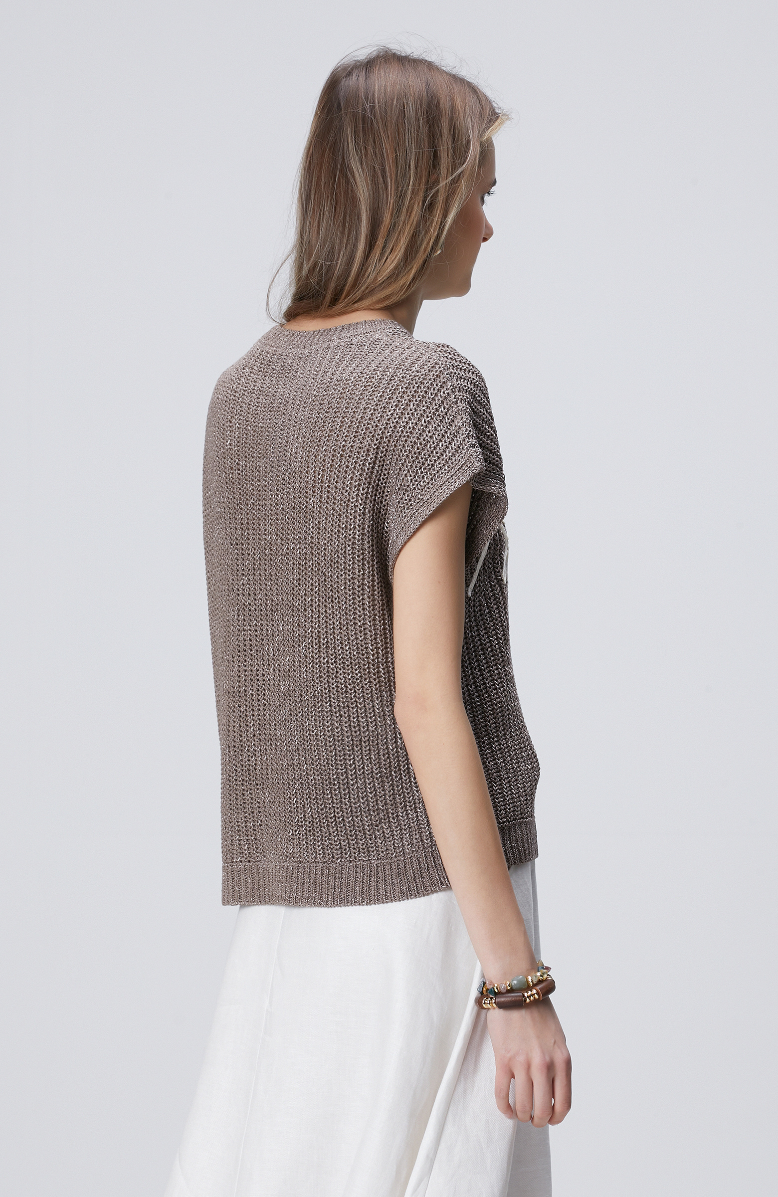 Mink Embroidery Detailed Knitwear