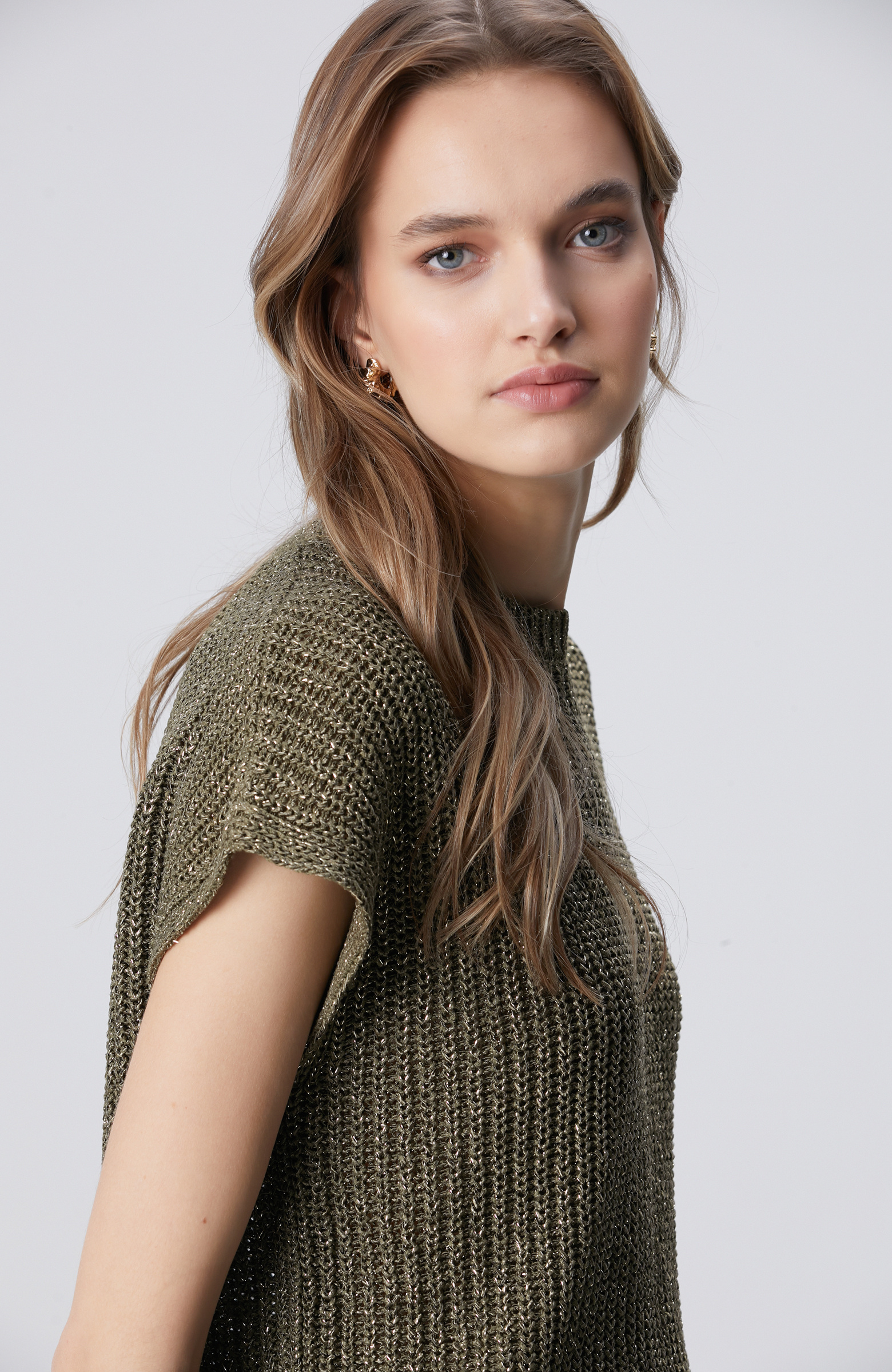 Haki Sim Dokulu Triko