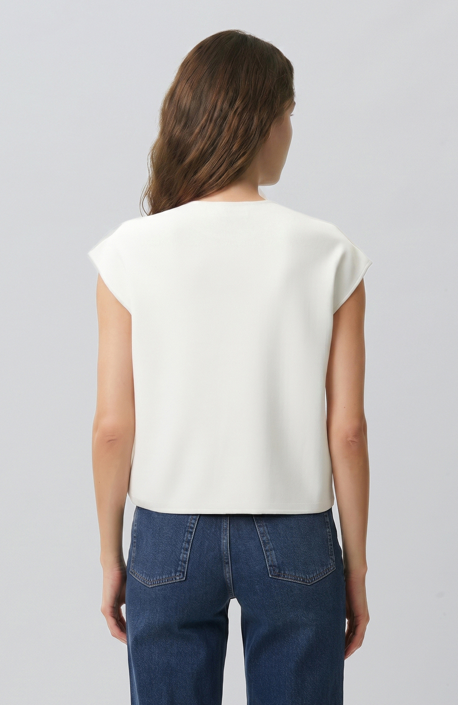 Off White Off-the-Shoulder Snap Detailed Knitwear Sweater