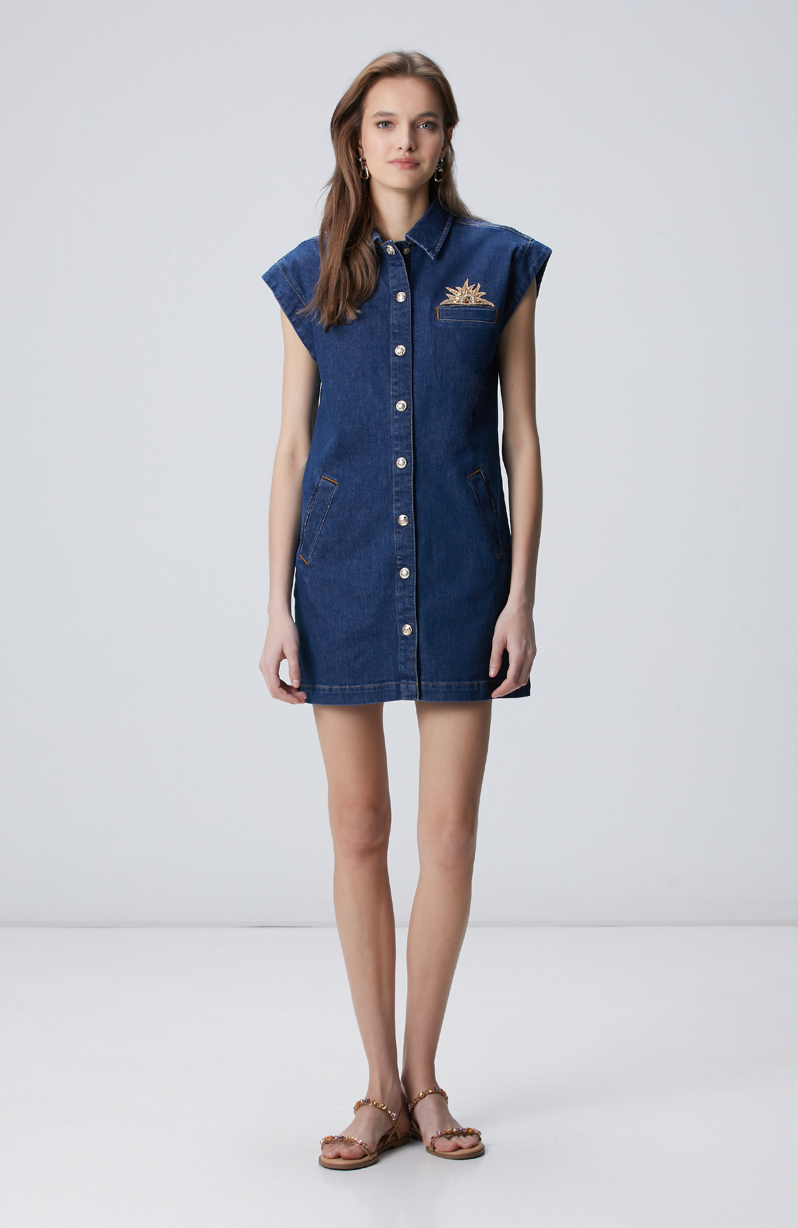 Dark Indigo Blue Denim Dress