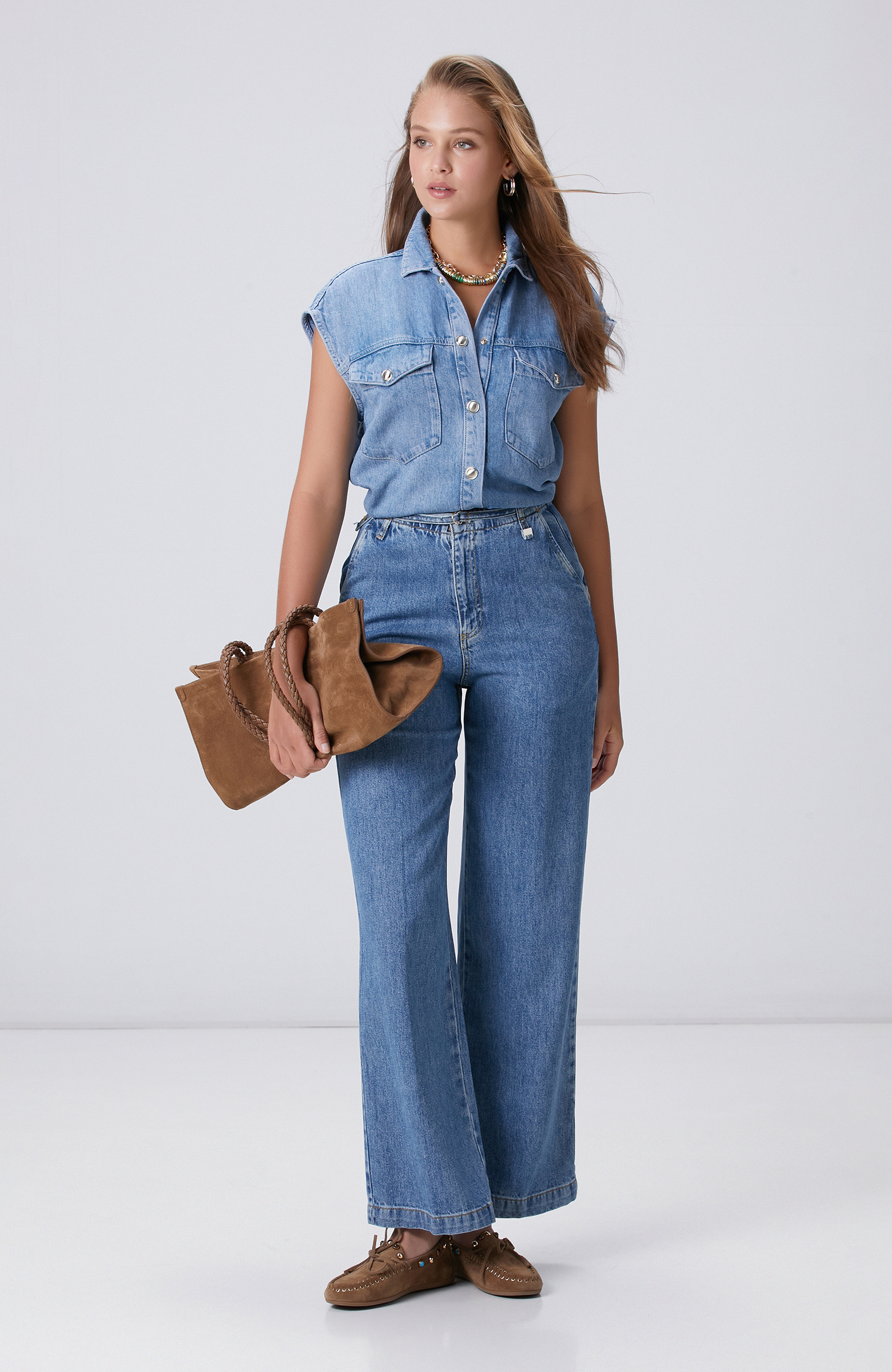 Indigo Tencel Denim Gömlek