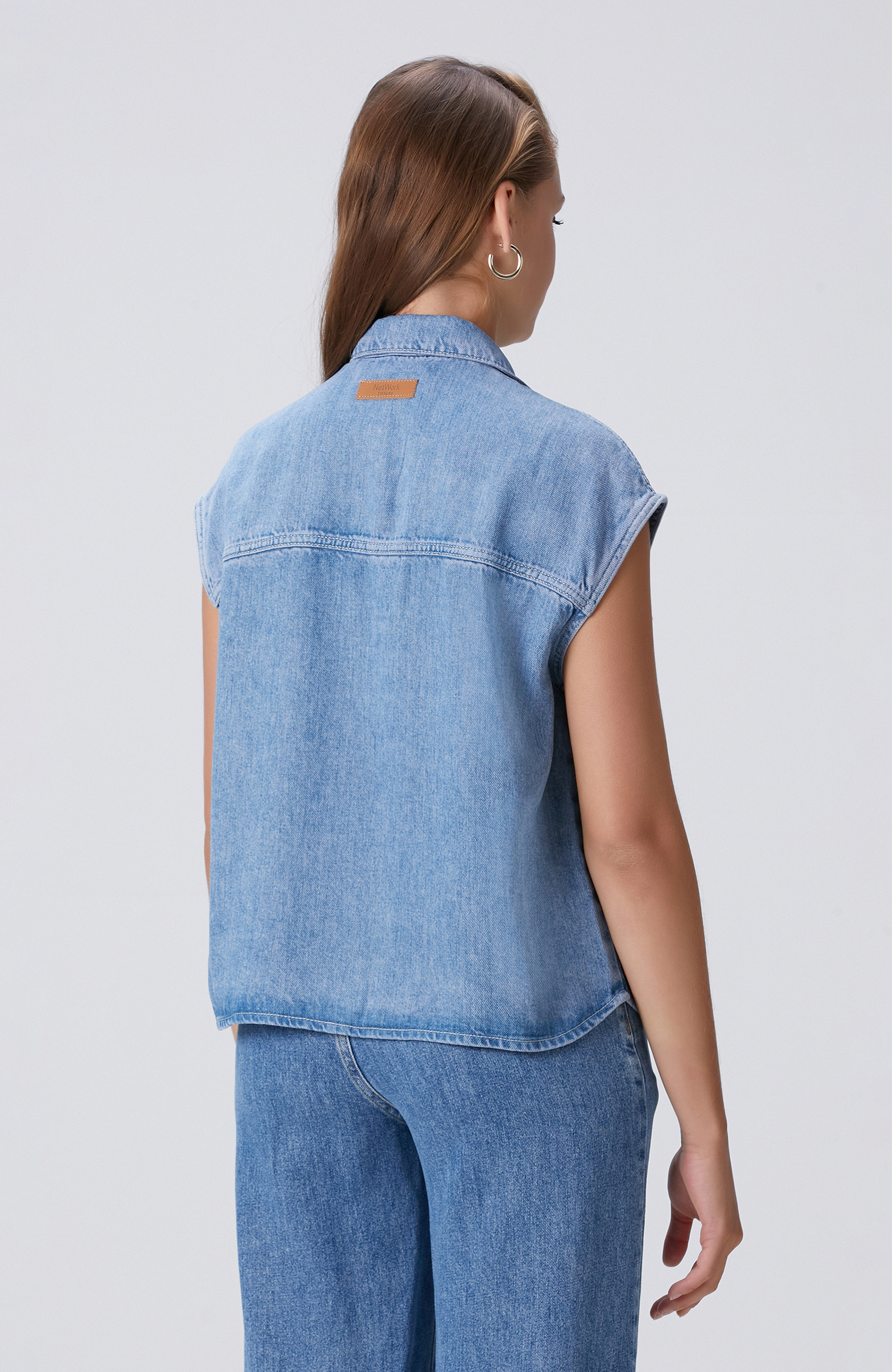 Indigo Tencel Denim Gömlek