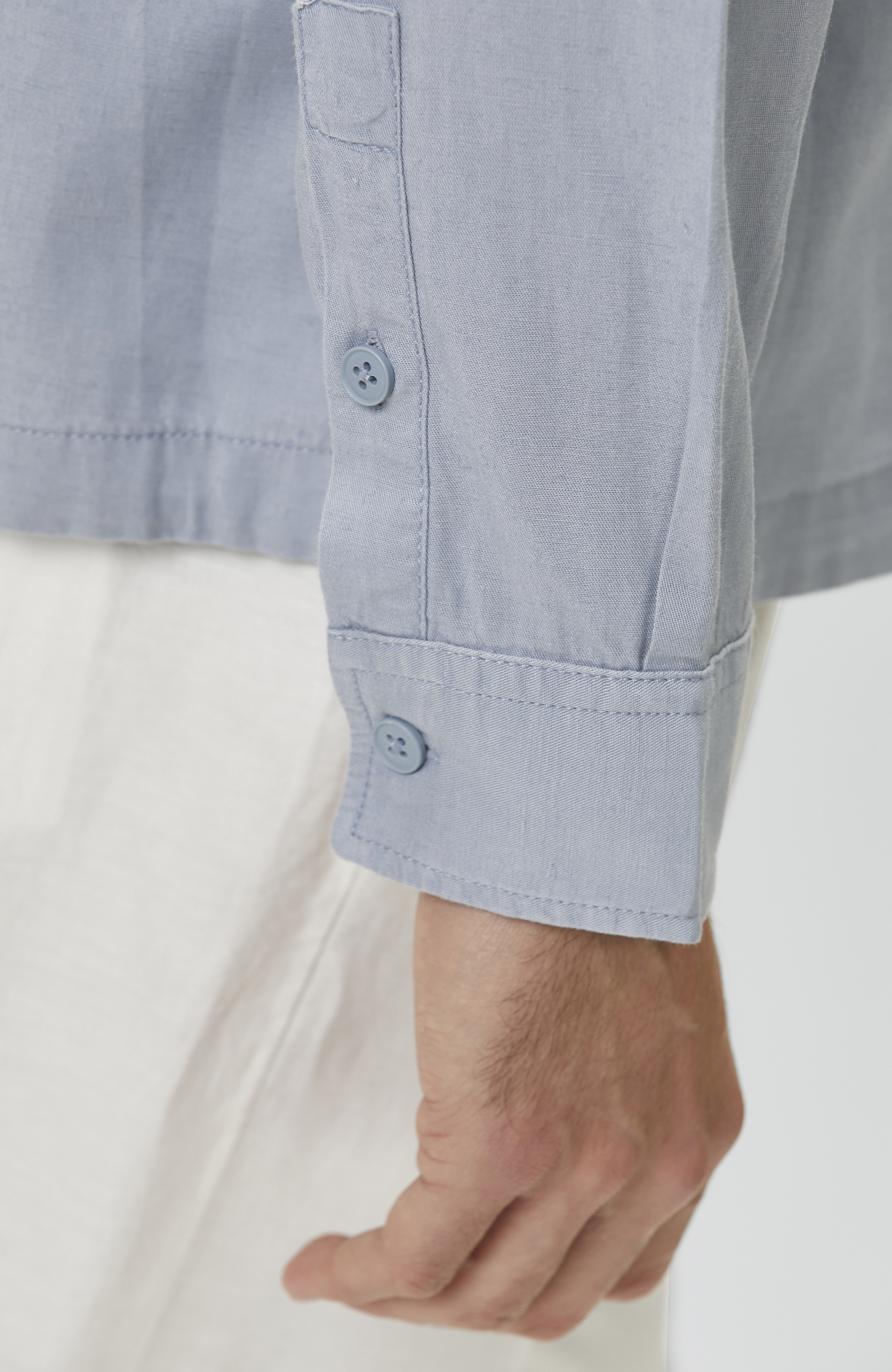 Blue Comfort Lyocell Blended Shirt