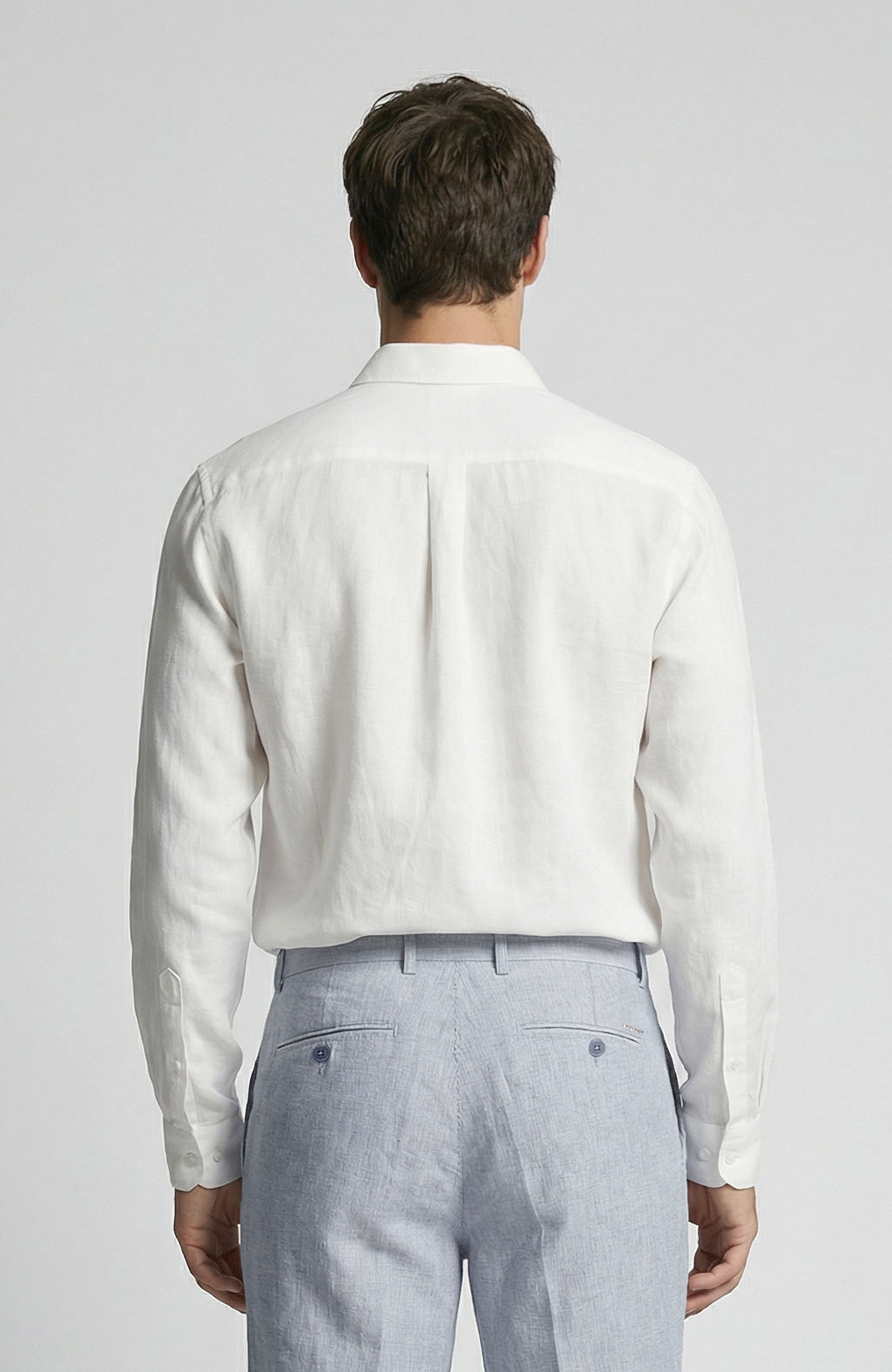 Comfort Kırık Beyaz Keten Karışımlı Gömlek