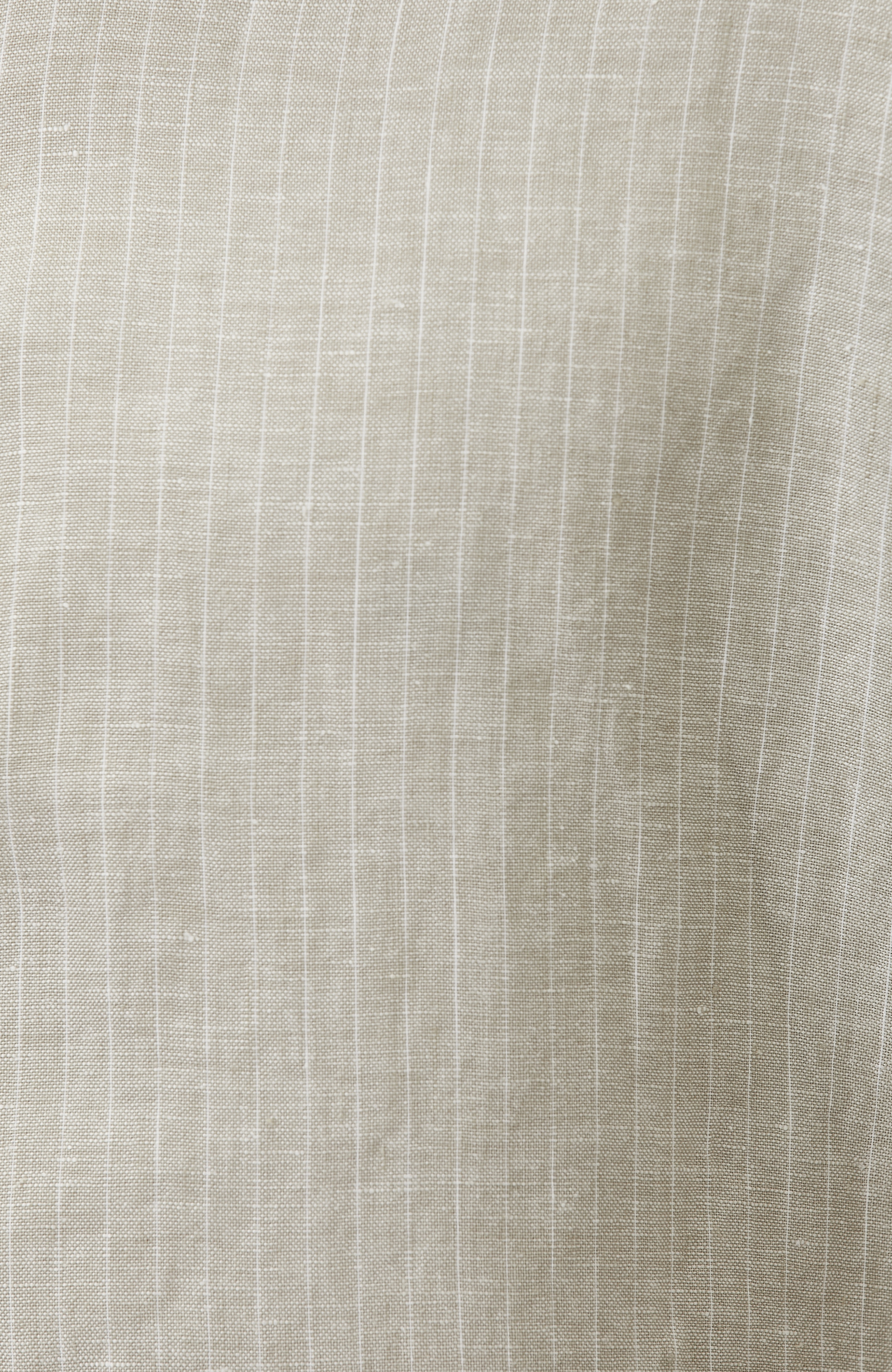 Light Beige Comfort Striped Linen Shirt