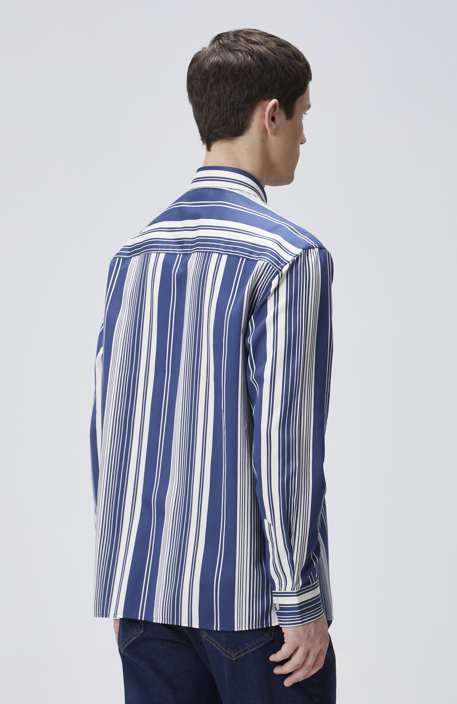 Navy Blue and White Shirt