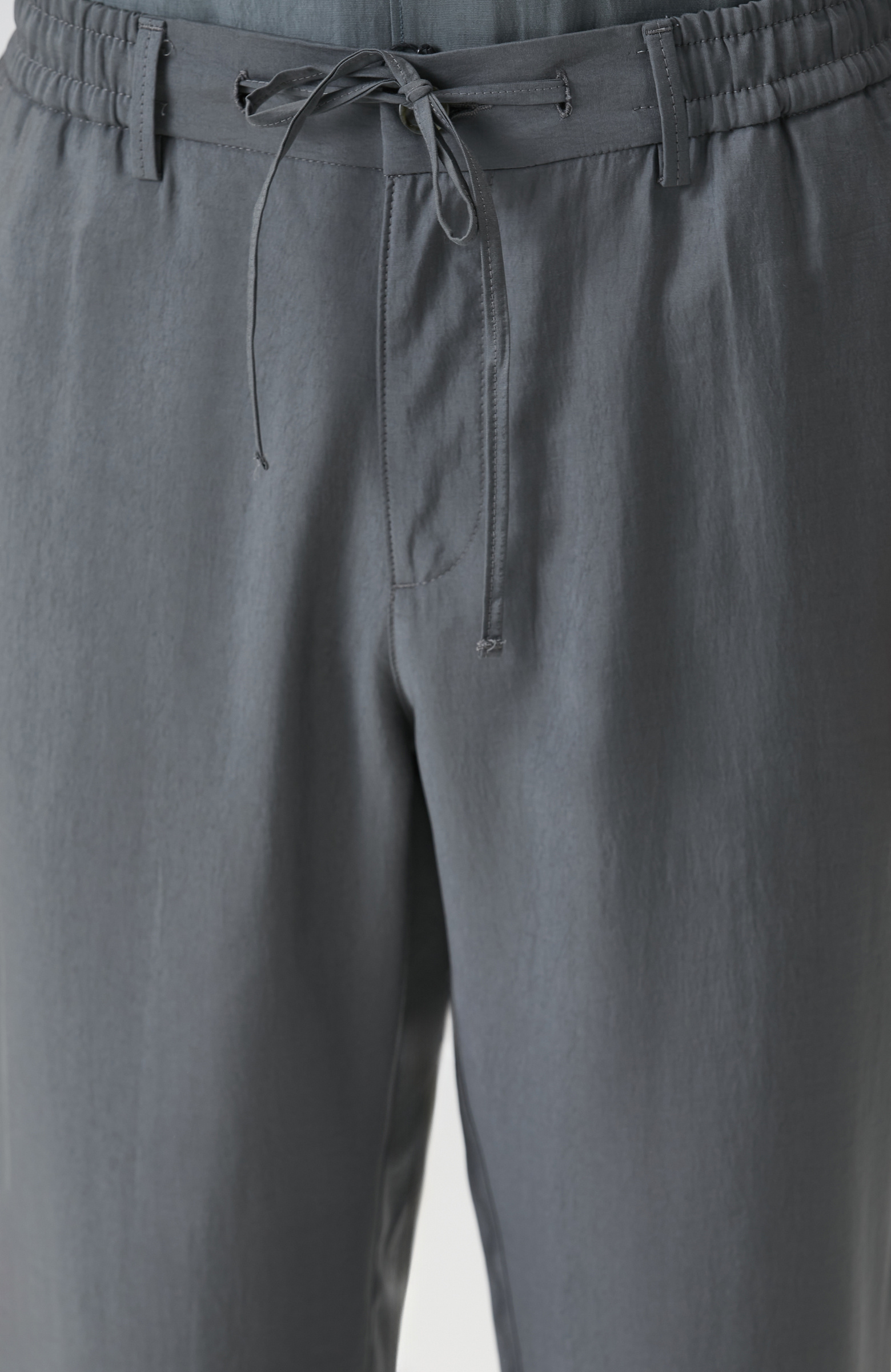 Petrol Beli Bağcıklı Lyocell Pantolon