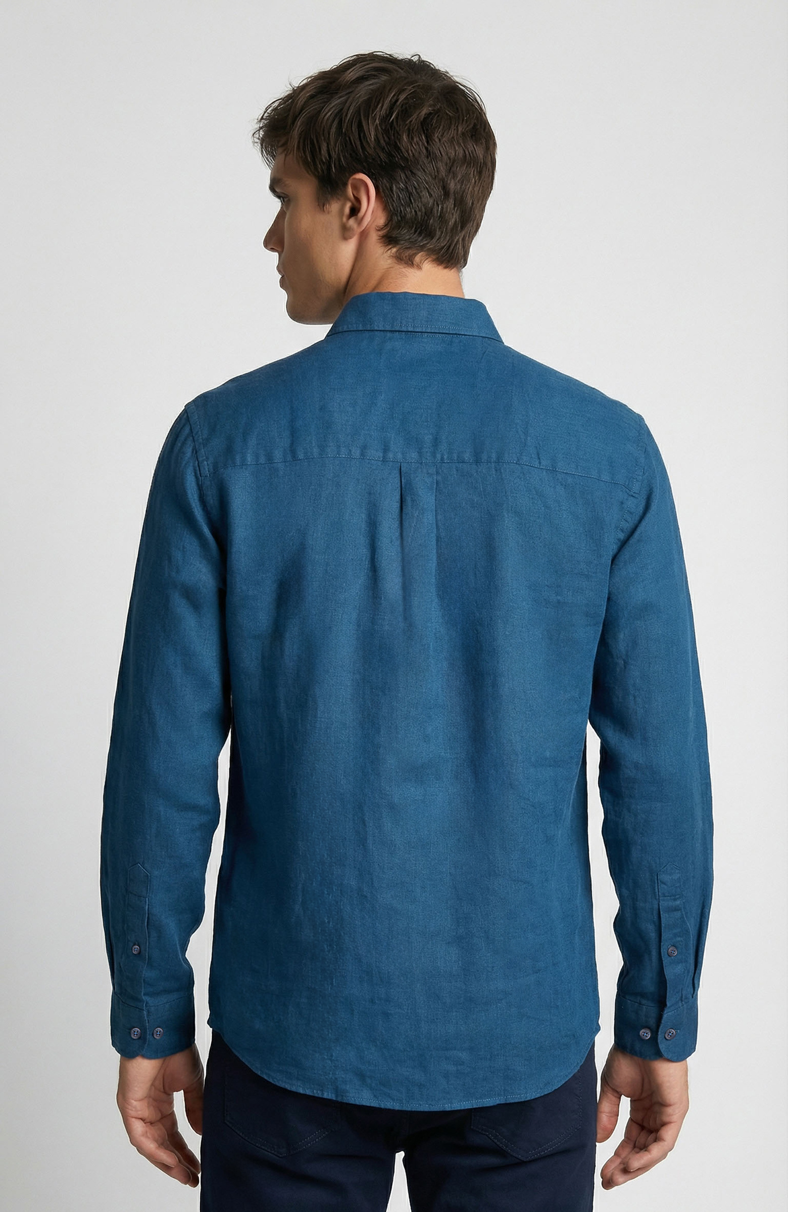 Petrol Keten Gömlek