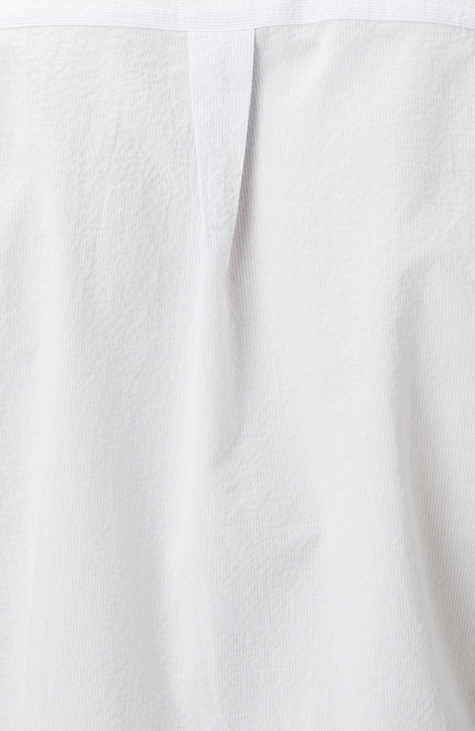 Mavi Beyaz Çizgili Gofreli Comfort Gömlek