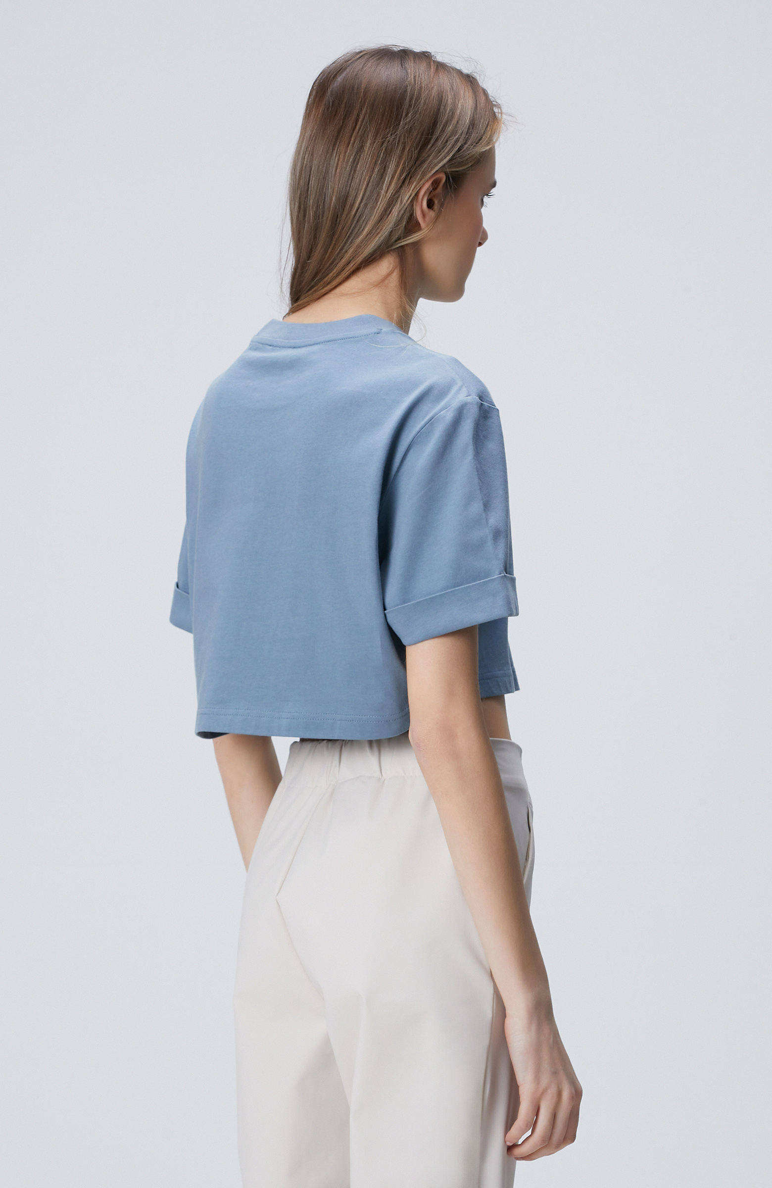 N-Tech Mavi Garni Detaylı T-shirt