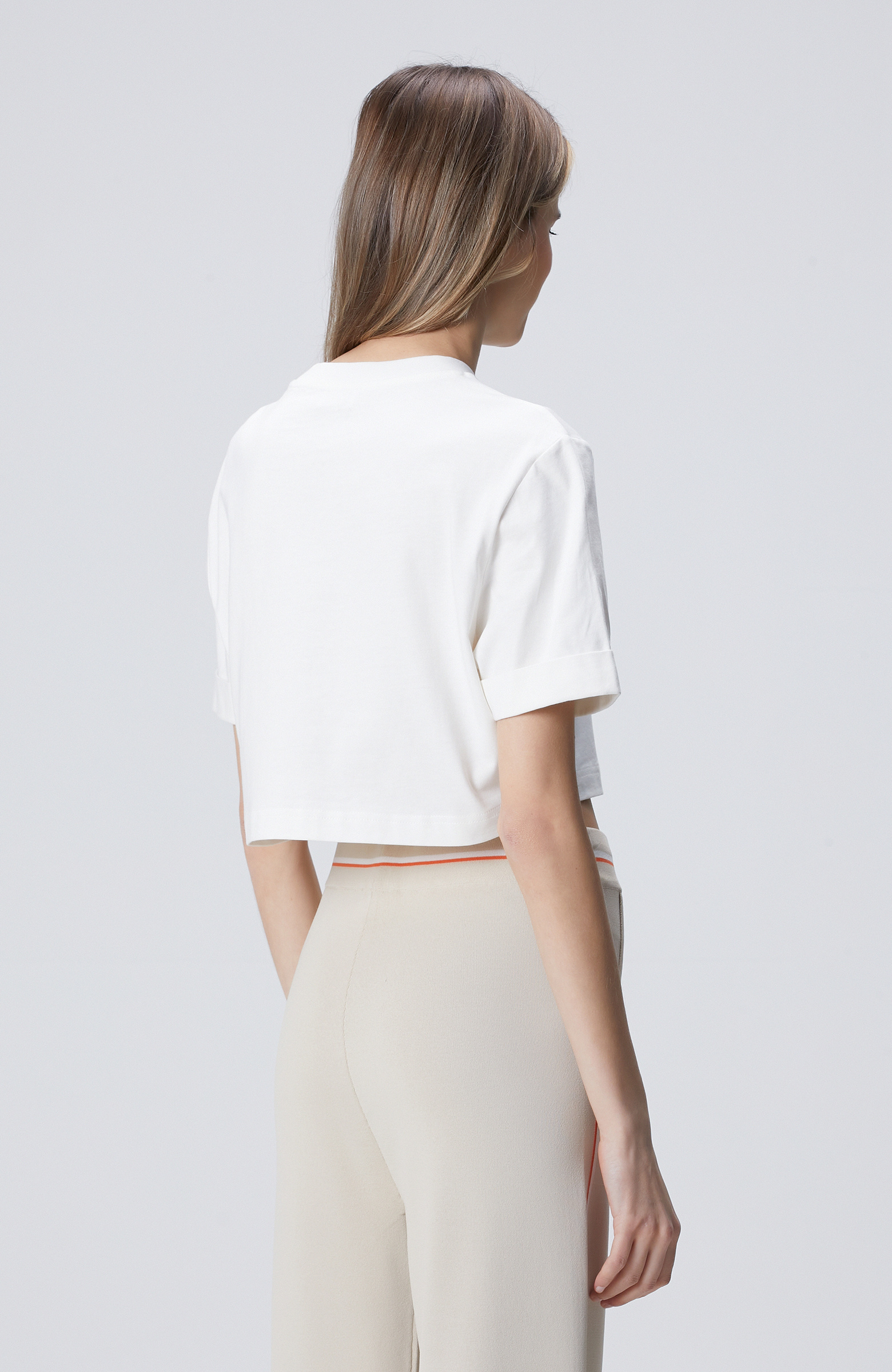 N-Tech Kırık Beyaz Garni Detaylı T-shirt