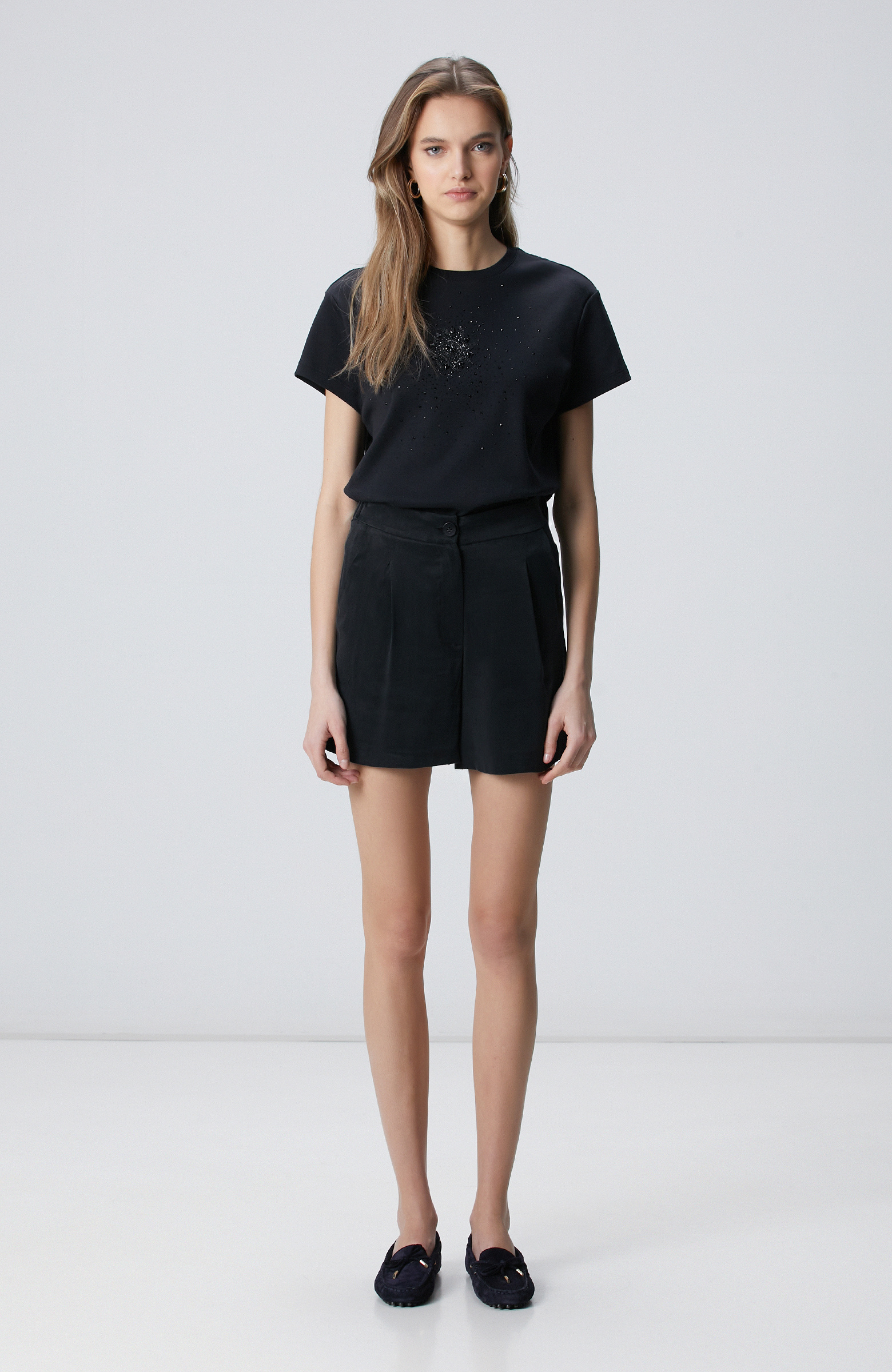 Siyah Baskılı T-shirt