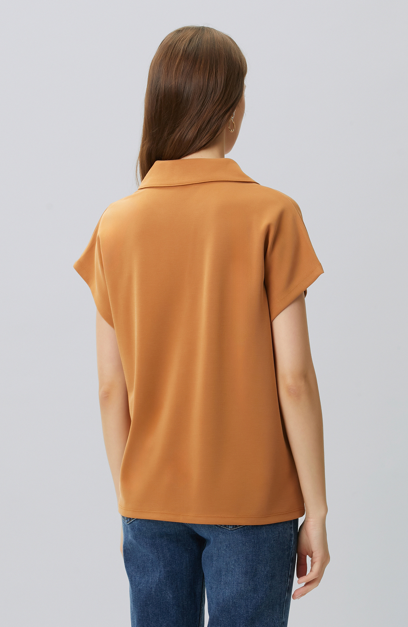 Cinnamon Sequin Embroidery Detailed T-shirt