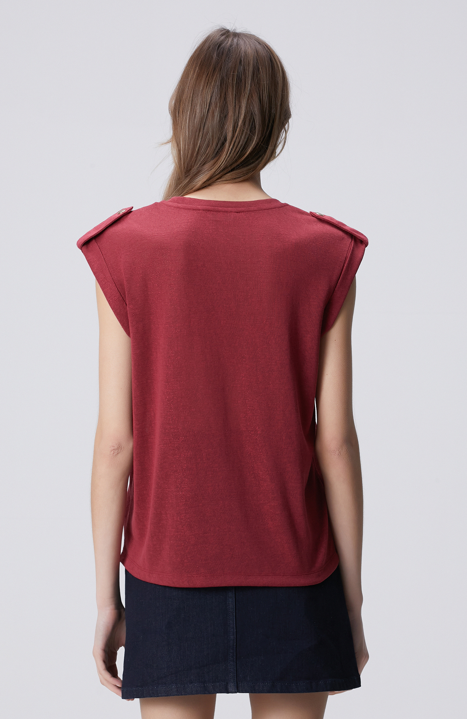 Vişne Varak Baskılı T-shirt