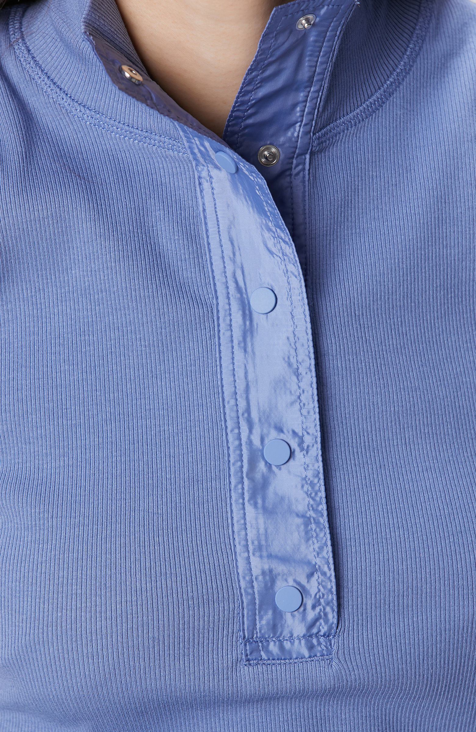 Mavi Dokuma Garni Detaylı Modal Mix T-shirt