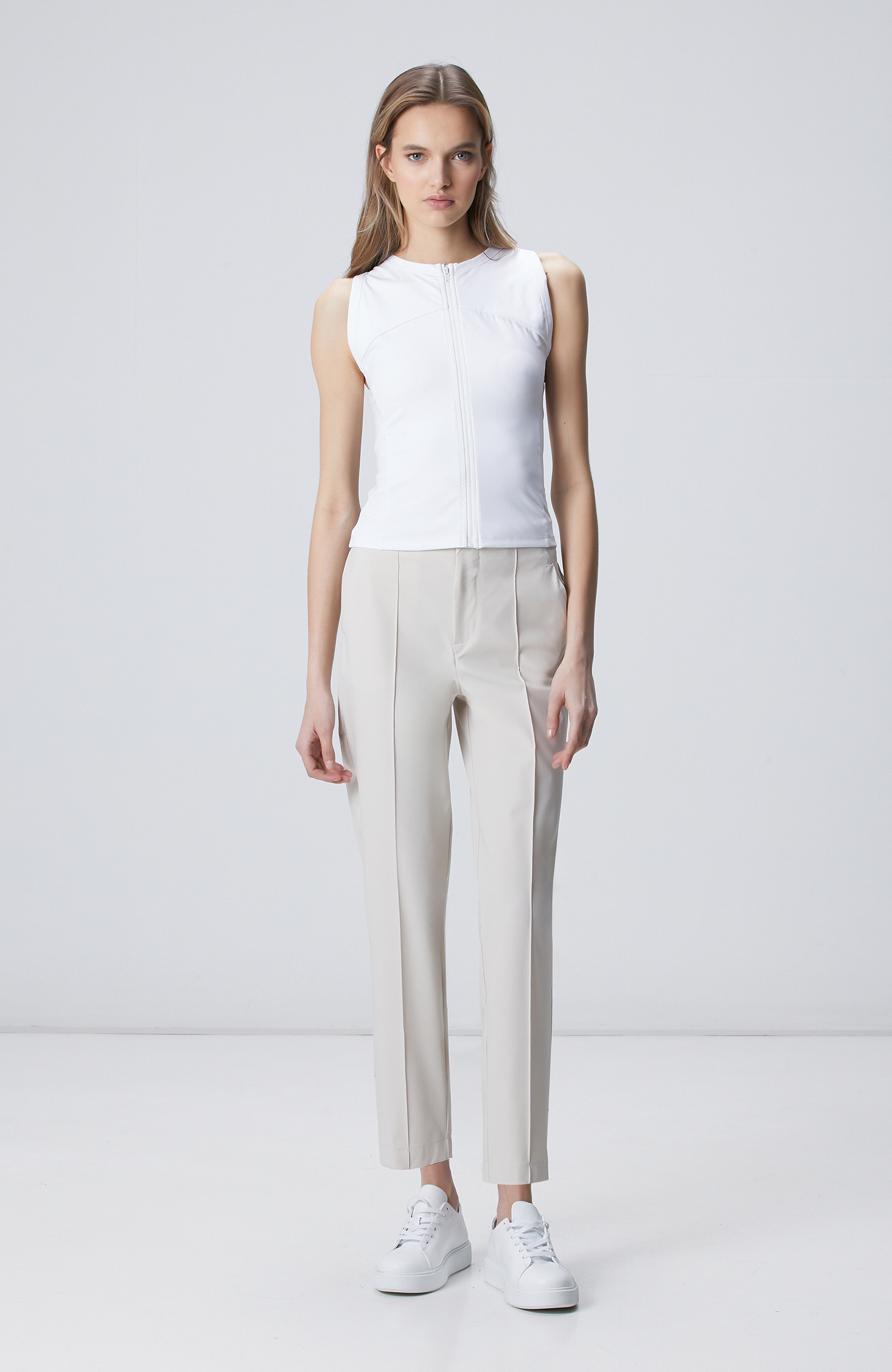 N-Tech White Zippered T-shirt