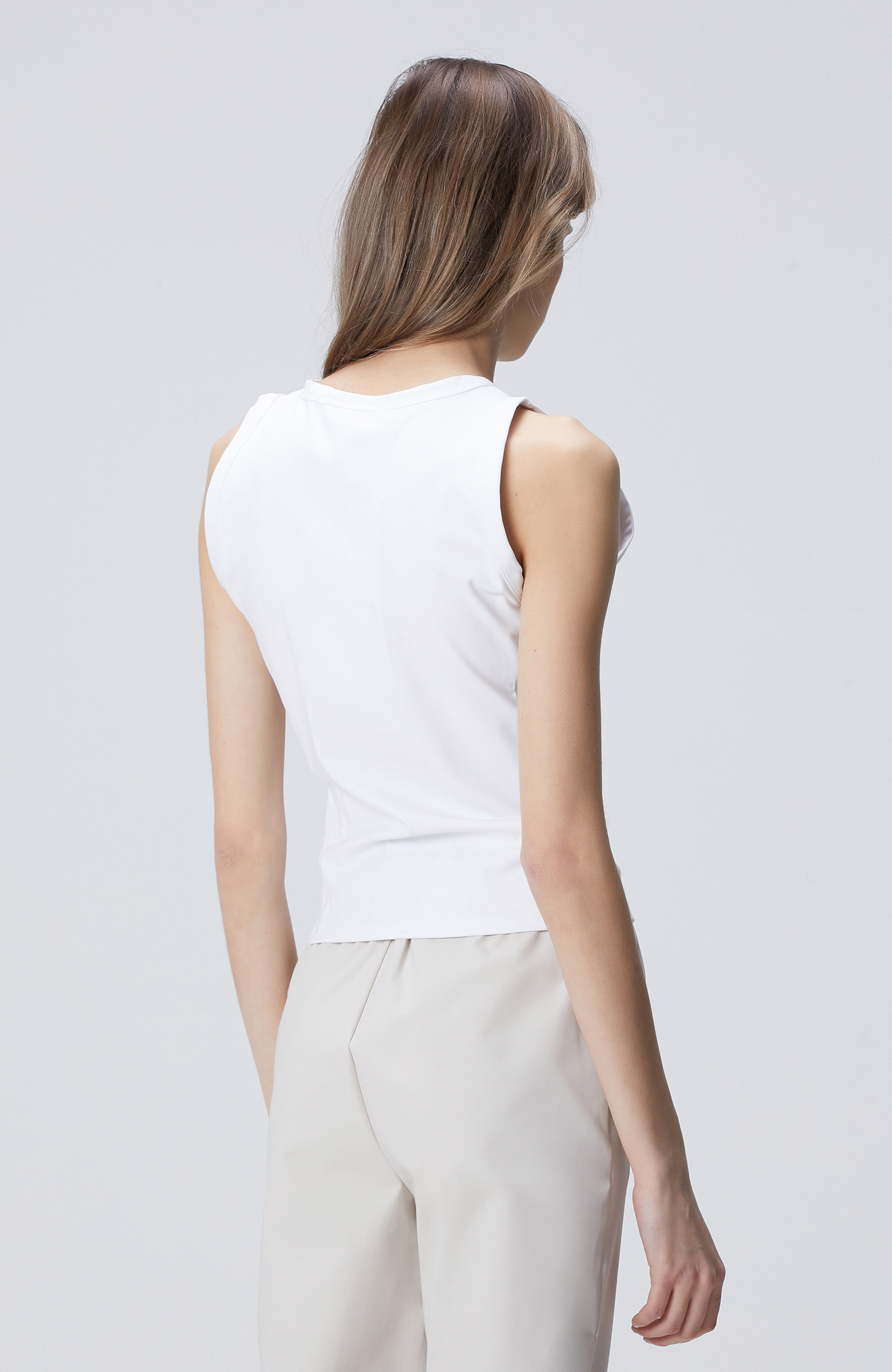 N-Tech White Zippered T-shirt