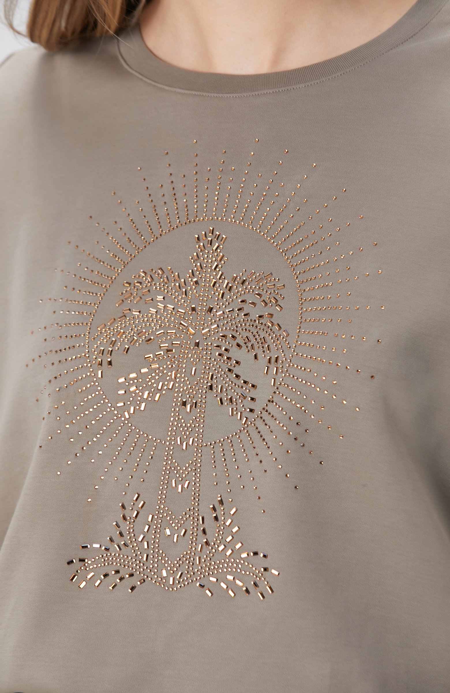 Vizon Taş Detaylı T-shirt