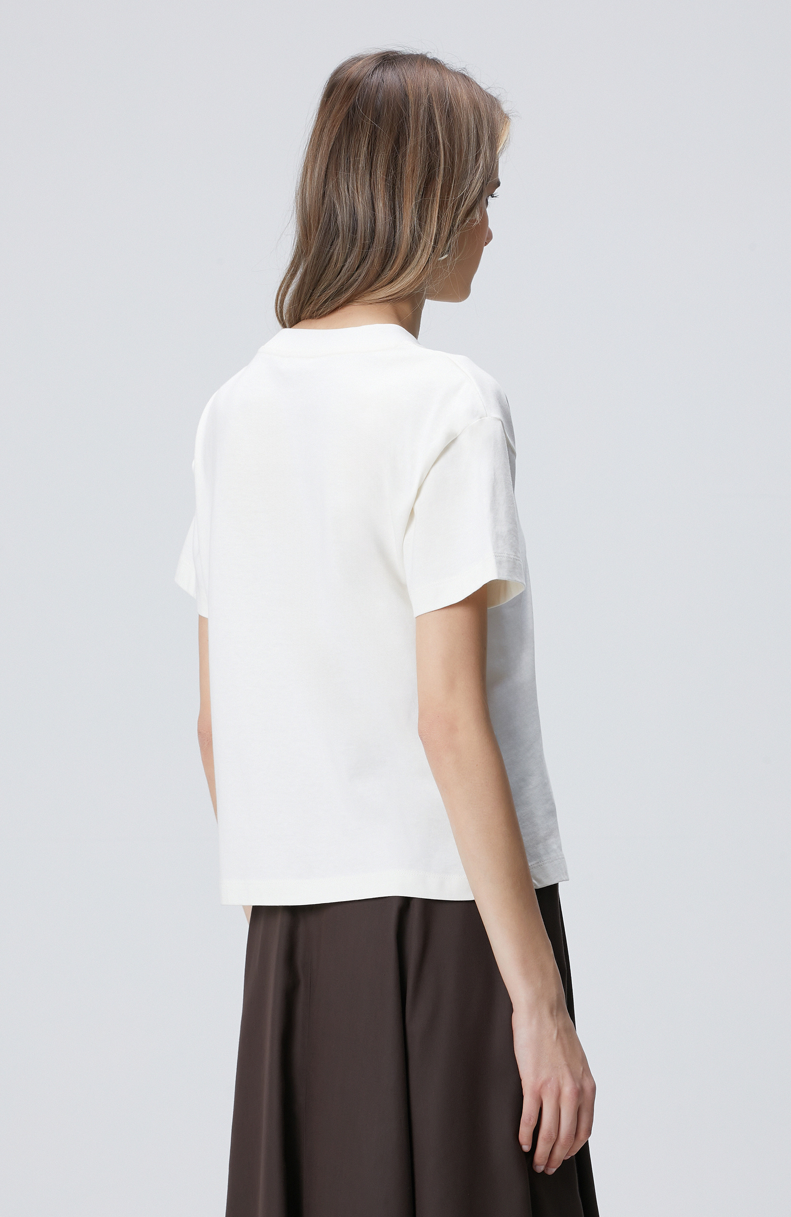 Kırık Beyaz Baskılı T-shirt