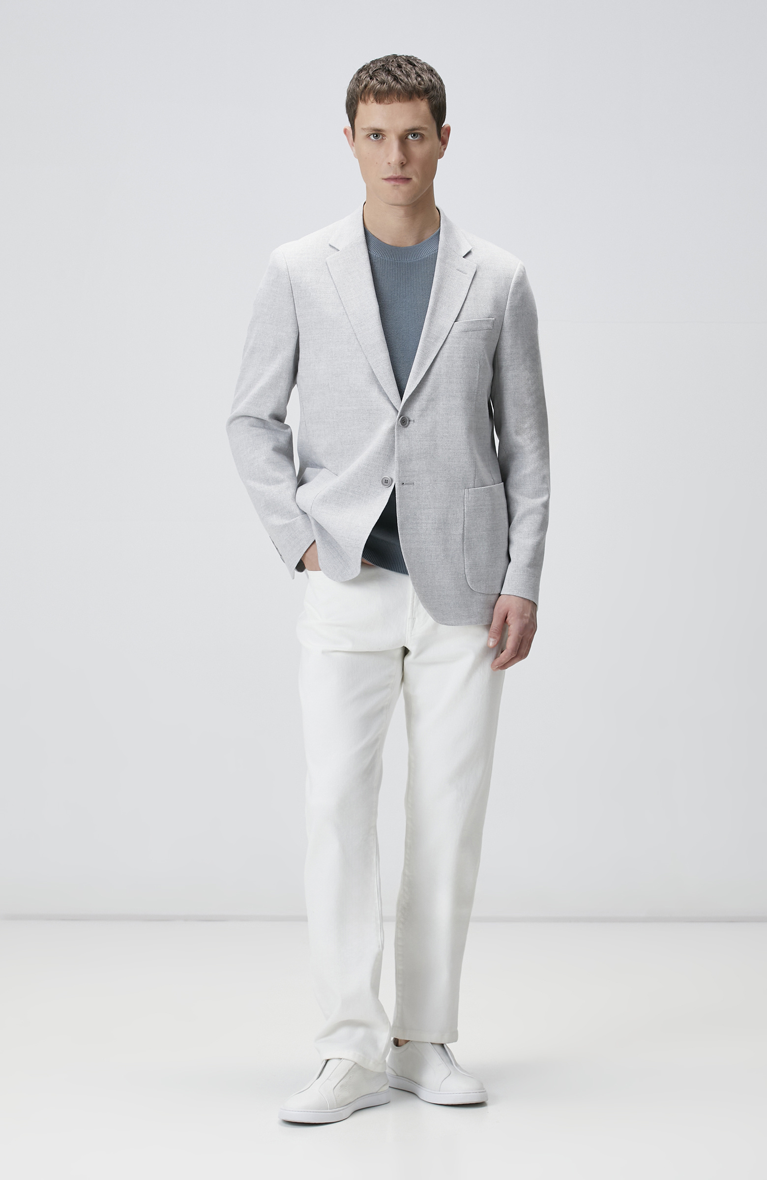 Kırık Beyaz Denim Pantolon