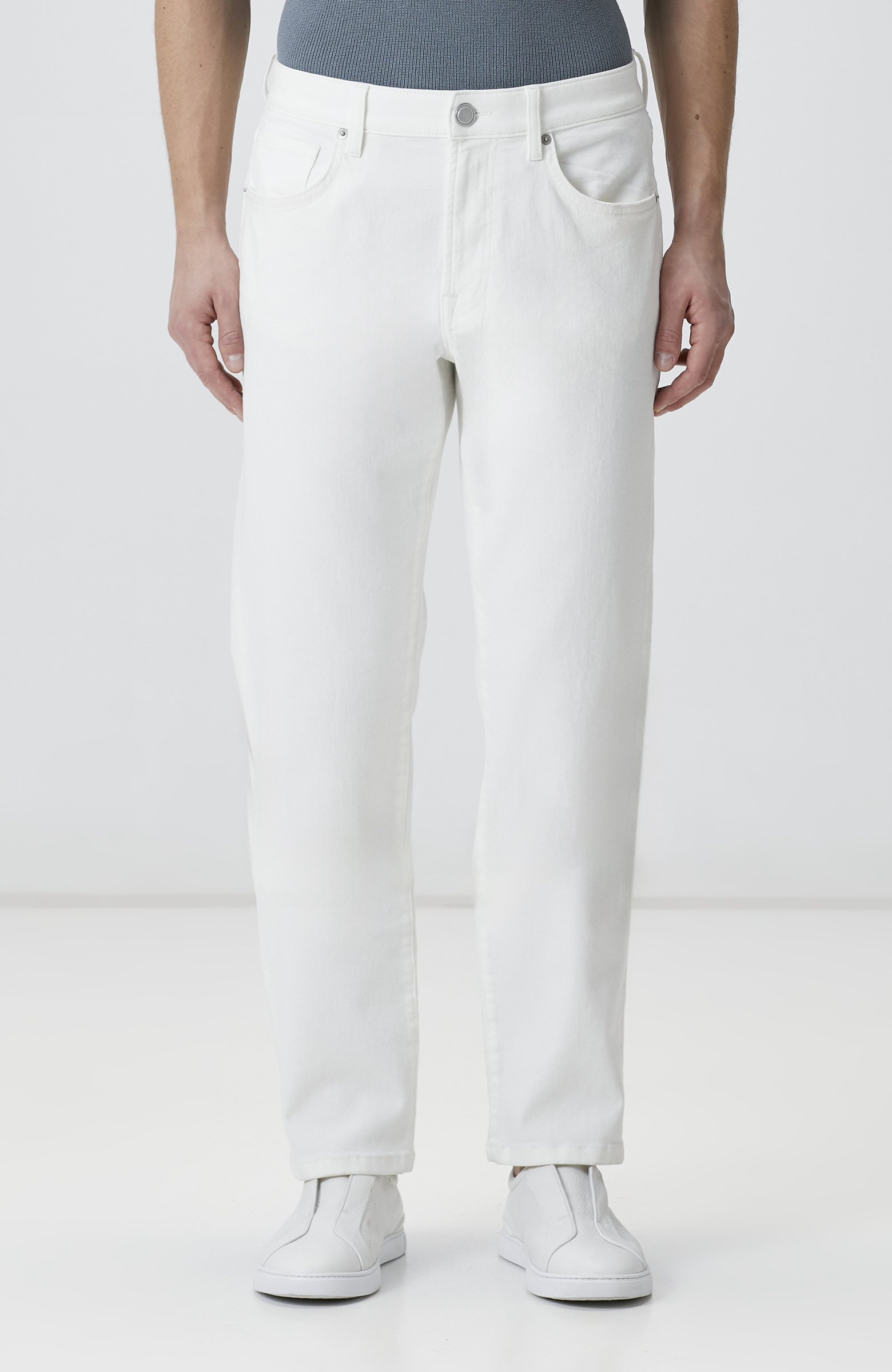 Kırık Beyaz Denim Pantolon