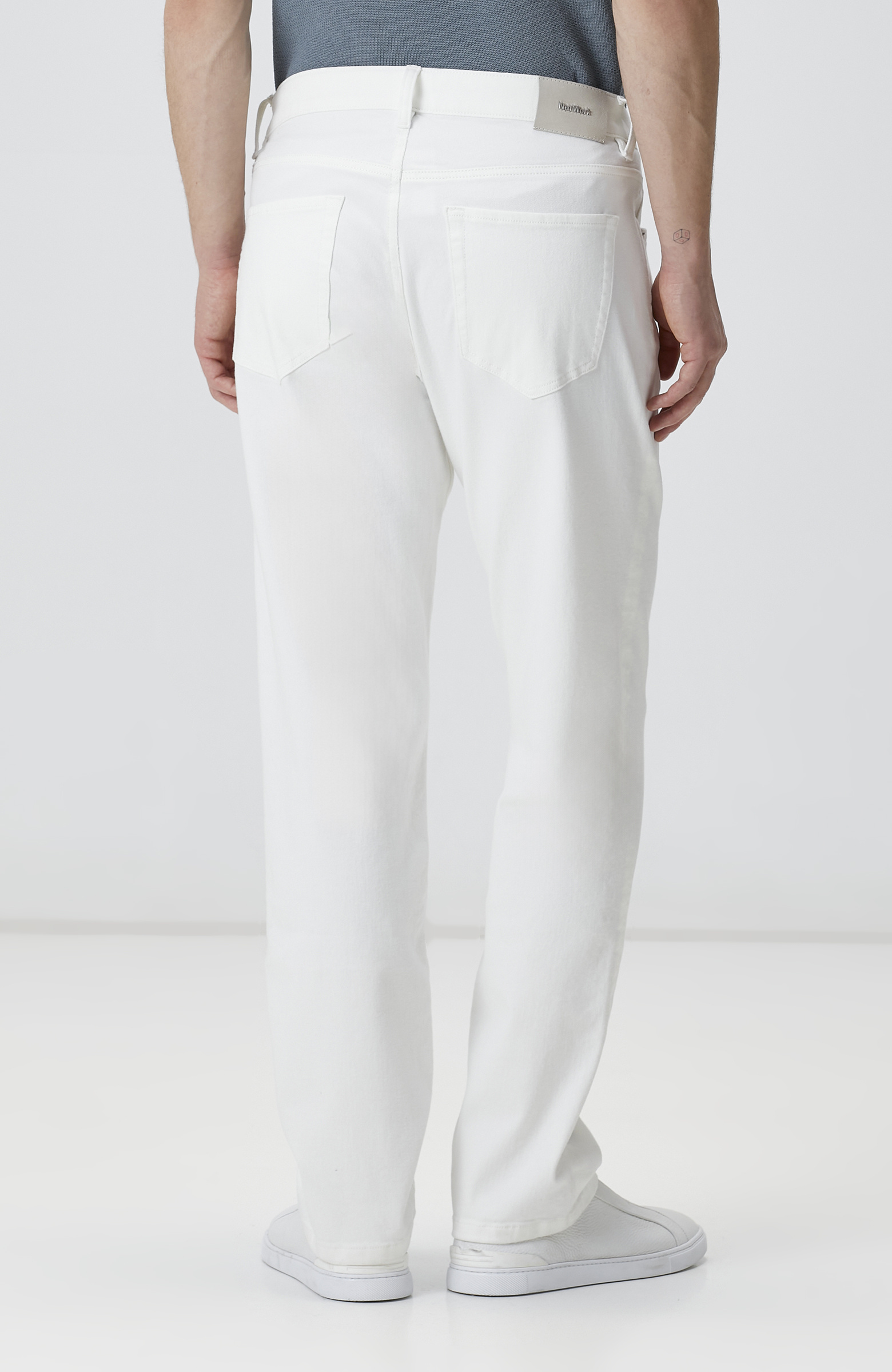 Kırık Beyaz Denim Pantolon