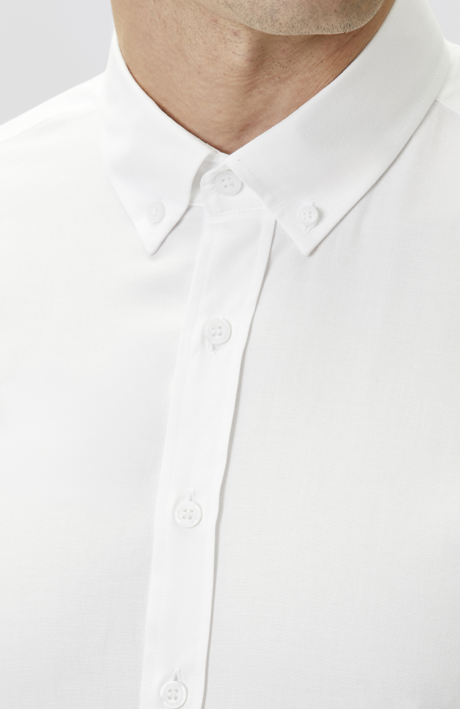 Slim Fit Beyaz Oxford Gömlek