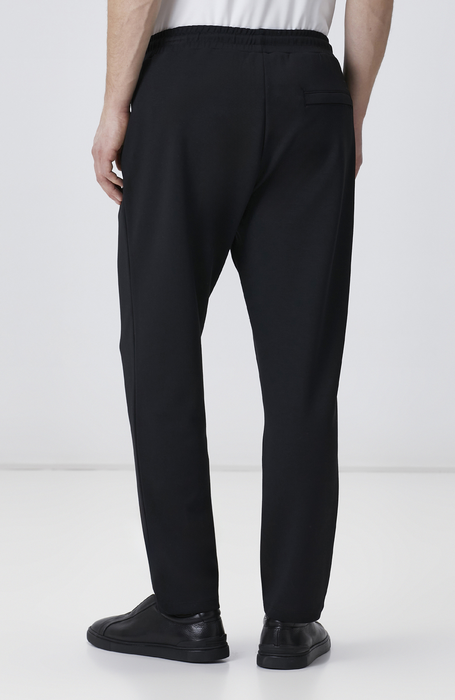 Siyah Yandan Cepli Nervürlü Eşofman Altı