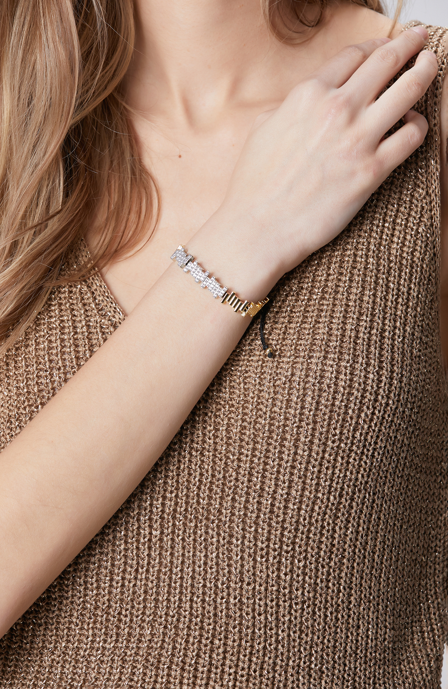 Silver Gold Stone Women's Bracelet