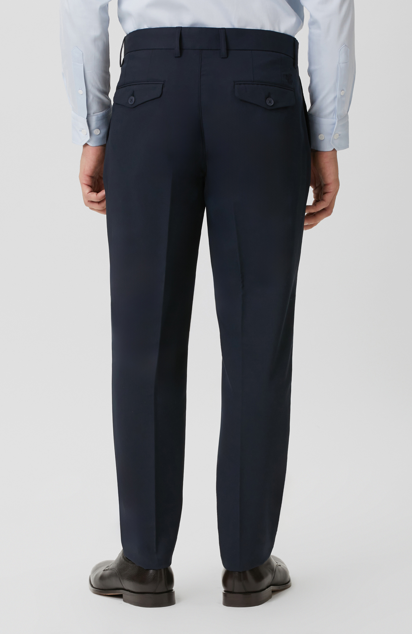 Lacivert Çift Pilili Pantolon