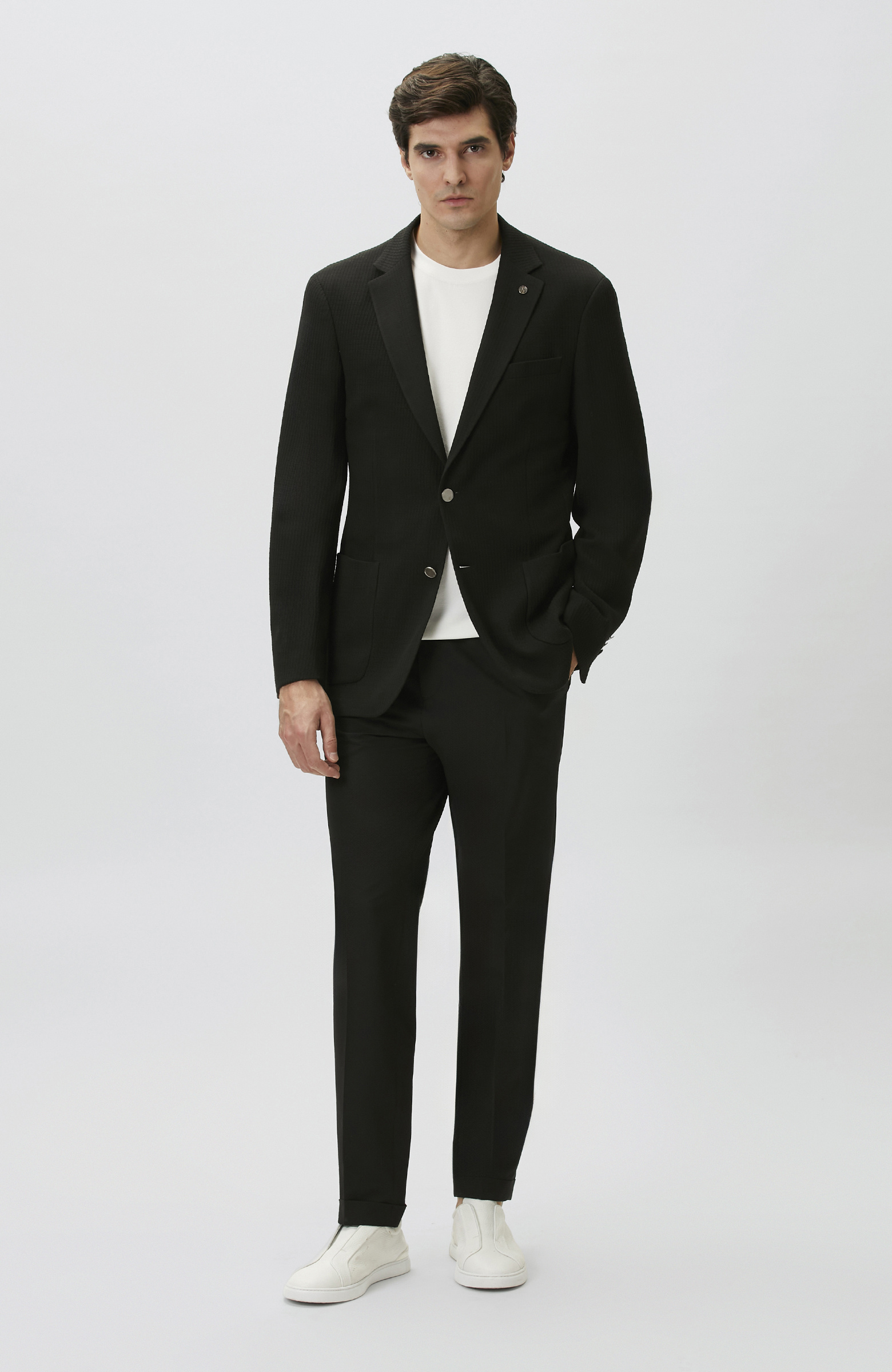 N-Tech Siyah Gofreli Jogger Pantolon