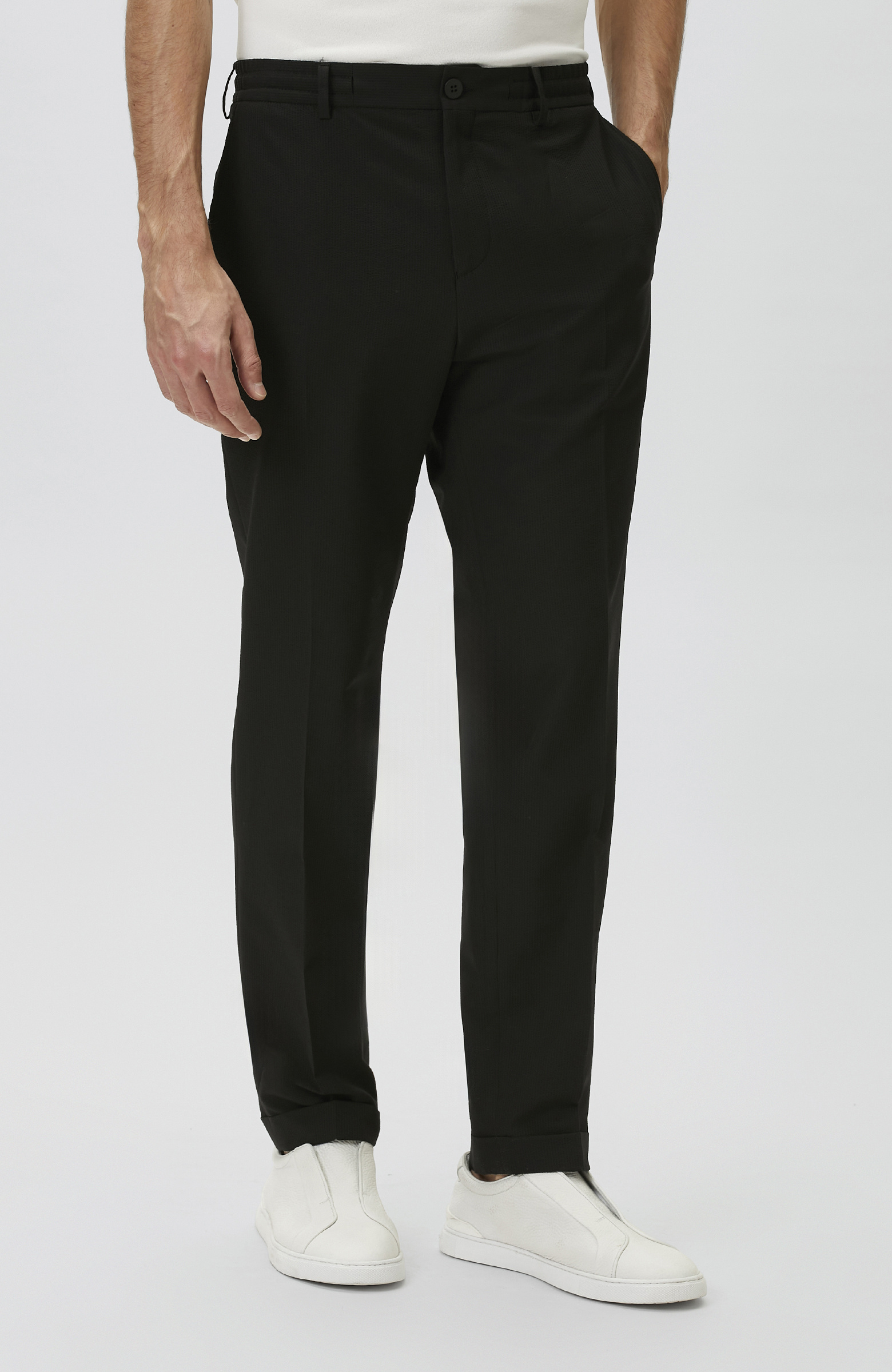 N-Tech Siyah Gofreli Jogger Pantolon