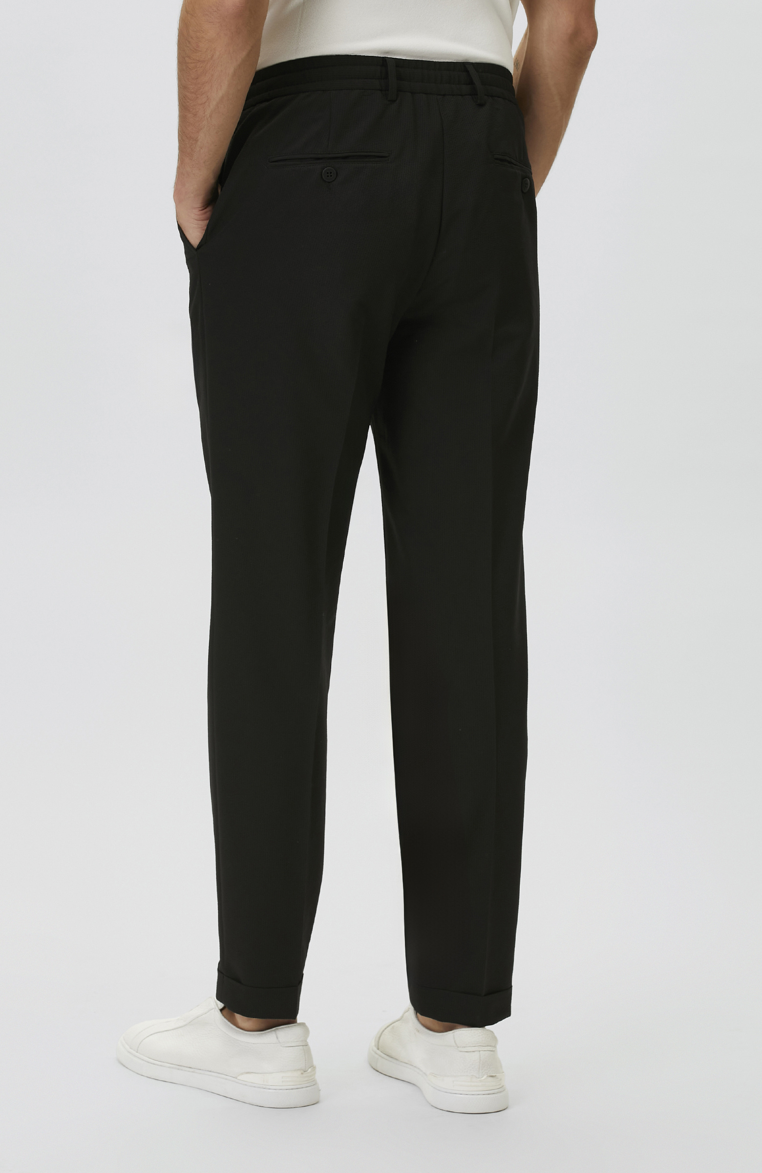 N-Tech Siyah Gofreli Jogger Pantolon