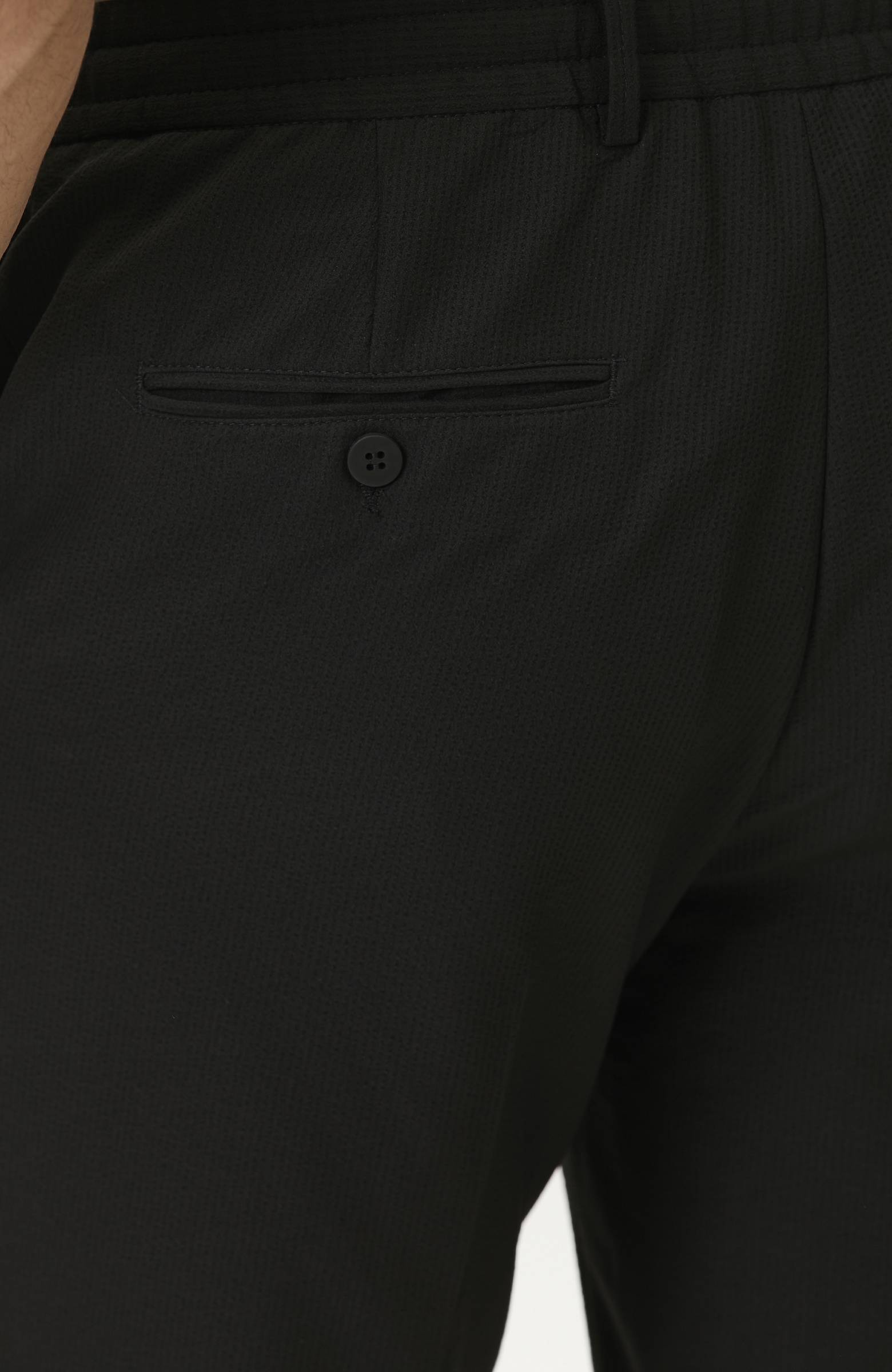 N-Tech Siyah Gofreli Jogger Pantolon