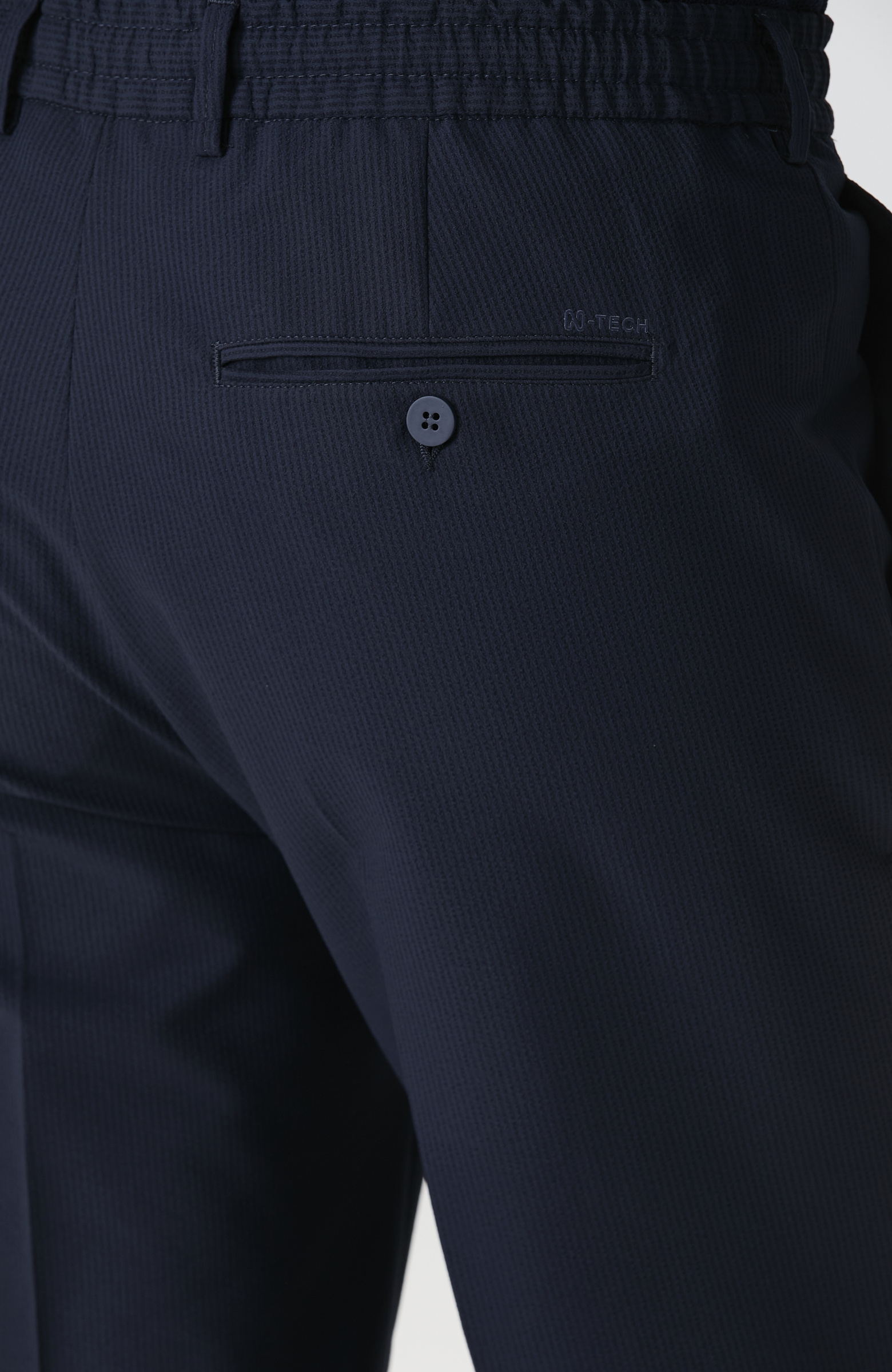 N-Tech Lacivert Gofreli Jogger Pantolon