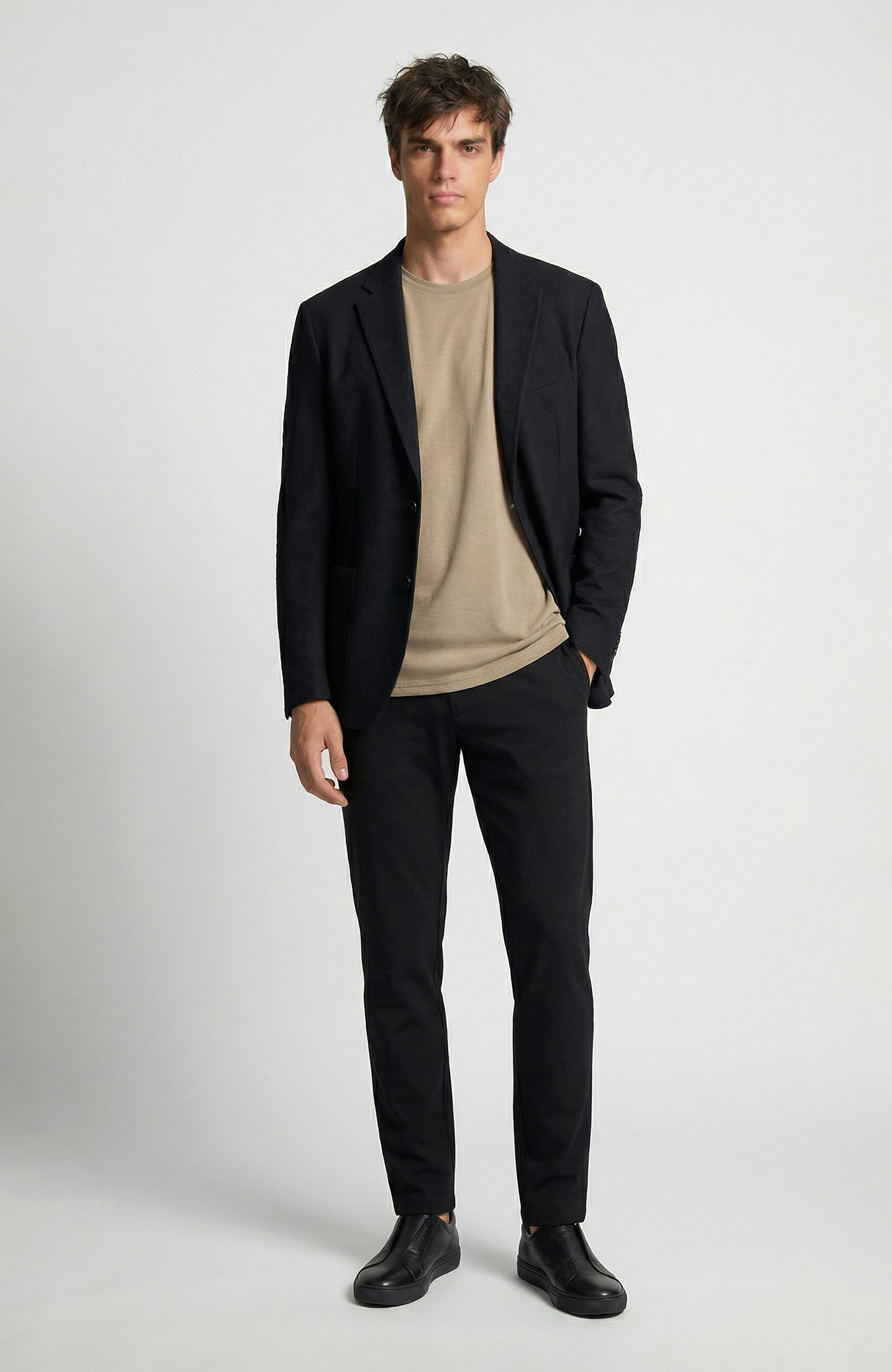 Lacivert Diyagonal Pantolon